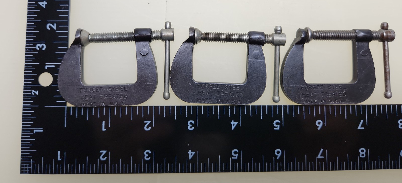 10 Vintage Cincinnati Super Jr C Clamps Forged Steel USA Hargrave Machinist Lot