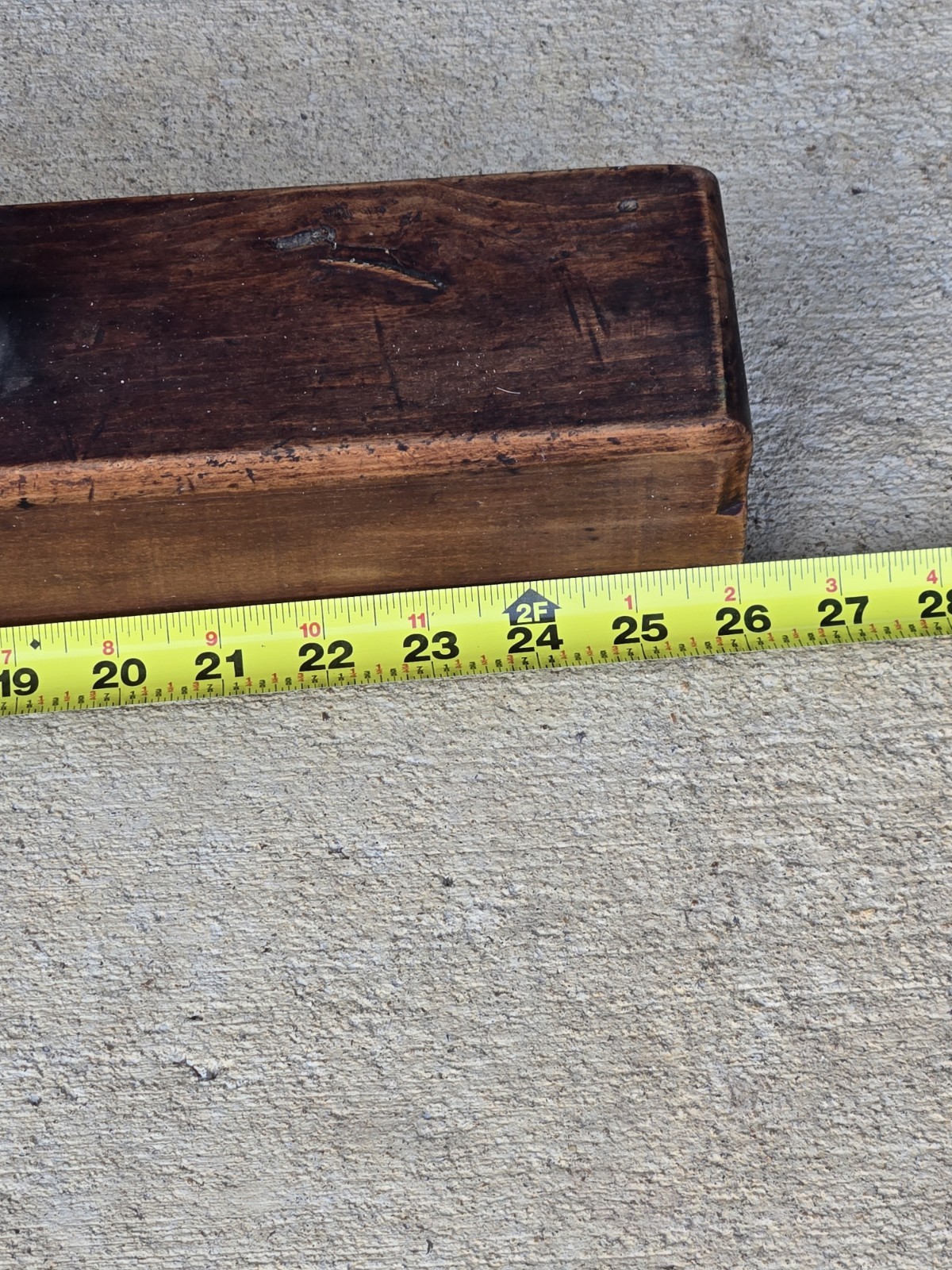 Antique 26″ D.R. Barton & Co. Applewood Jointer Plane Rochester NY Signed Blade