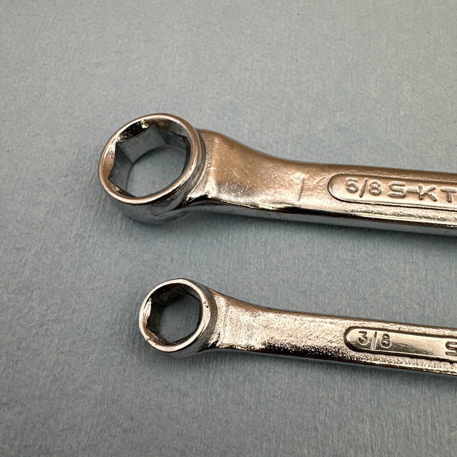 SK Tools USA – Two 6 Point Stubby Box Wrenches 3/8” X 7/16” & 5/8” X 11/16” Nice