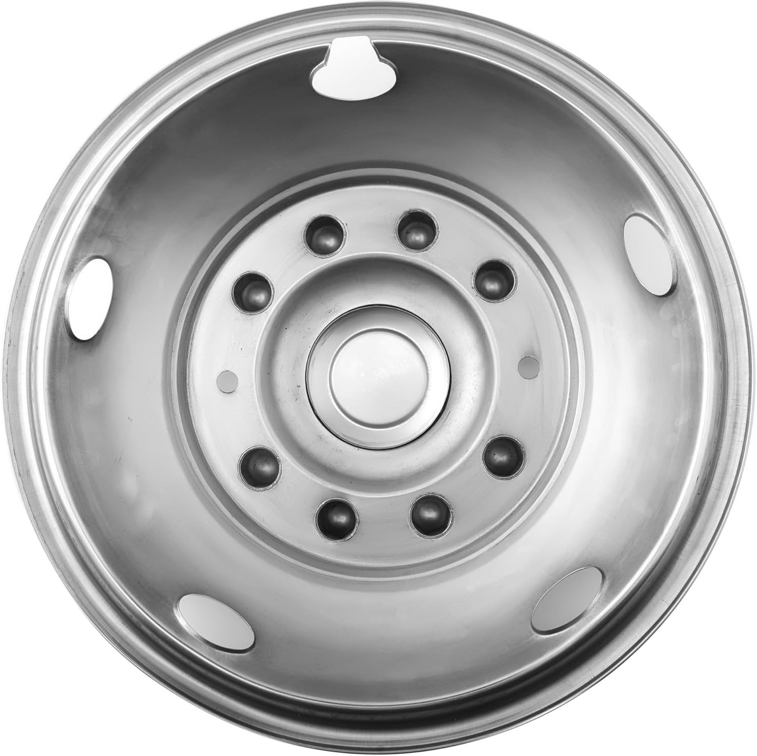 4Pcs19.5 Polished Stainless Steel Dually Wheel Simulator, 10 Lug 5 Hand Hole …