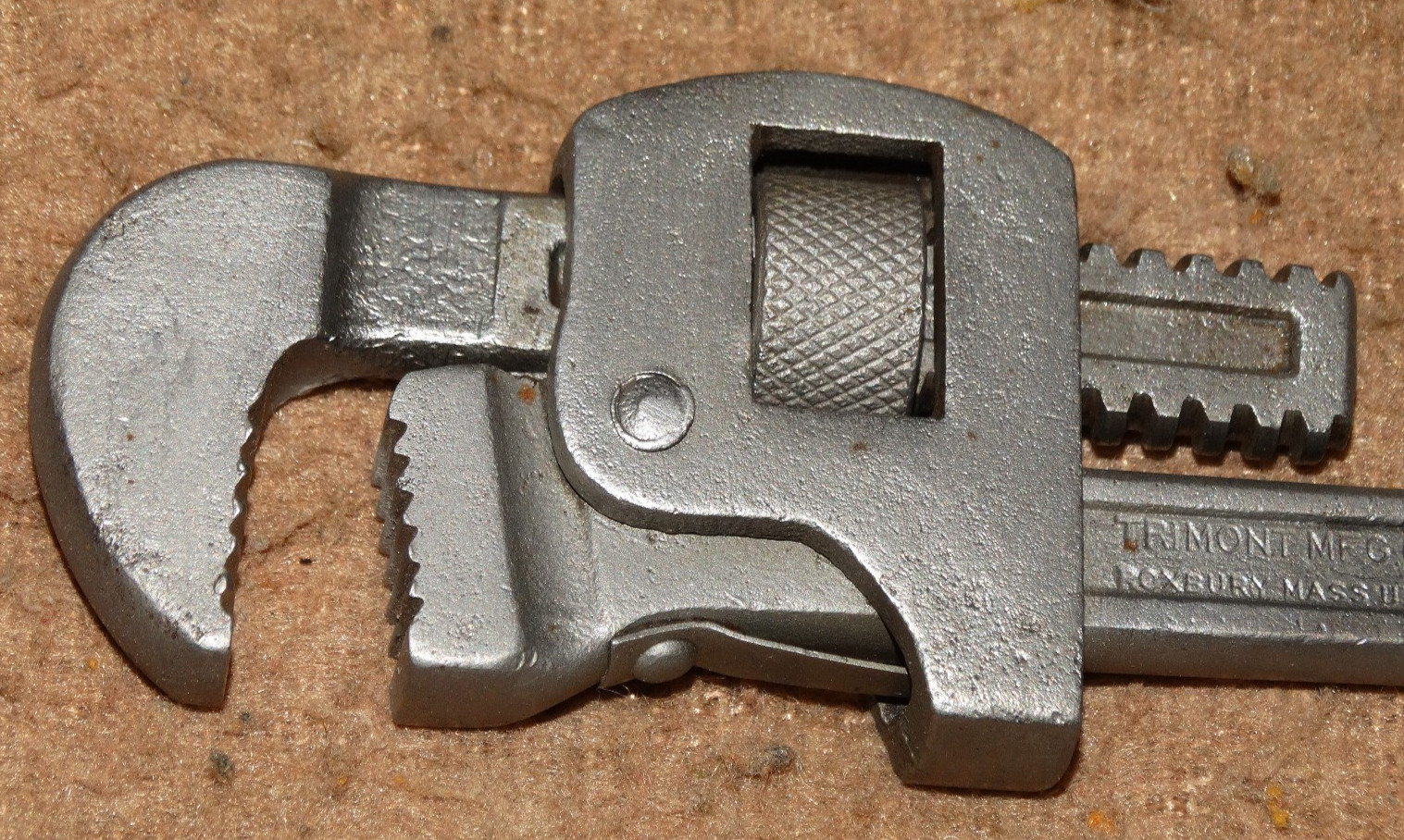 Antique 1890’s TRIMONT MANUFACTURING CO. 7″ Adjustable Pipe fitting wrench VGC