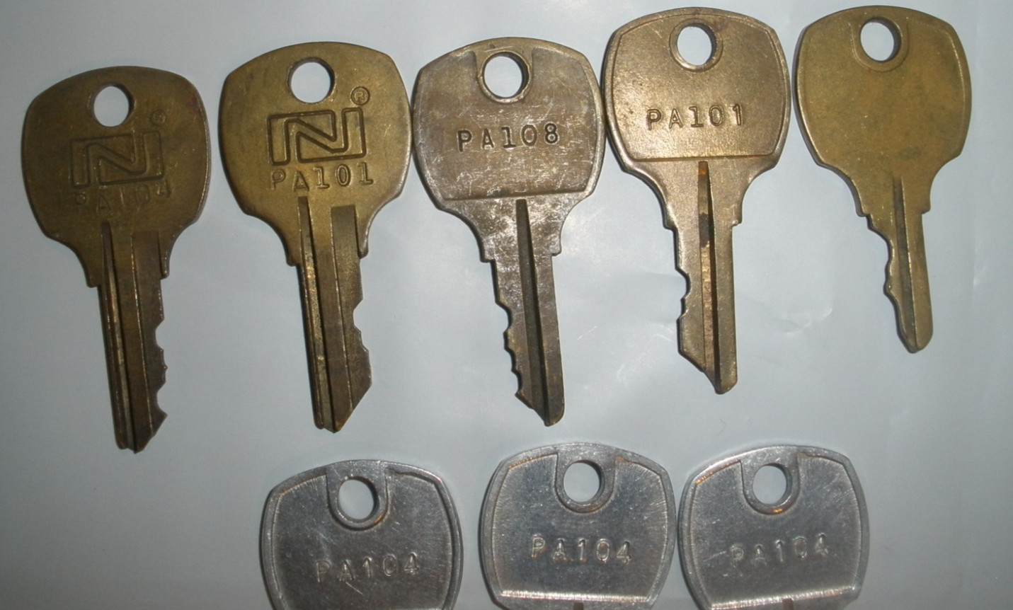 NATIONAL LOCK Rockford USA Vintage Keys Lot of 11 Lock Cabinet