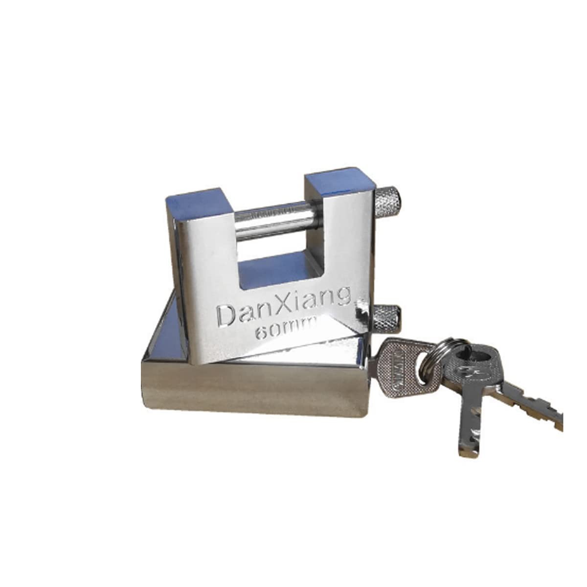 D-Shaped Heavy Duty Security Padlock with 3 Keys Hardened Solid Steel Hardware
