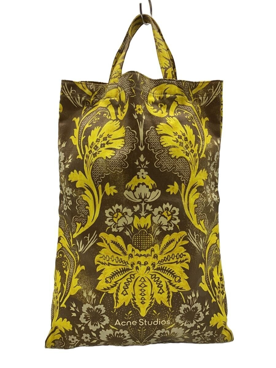 Acne Studios Tote Bag Floral Cotton 45cm x 31cm Yellow Used