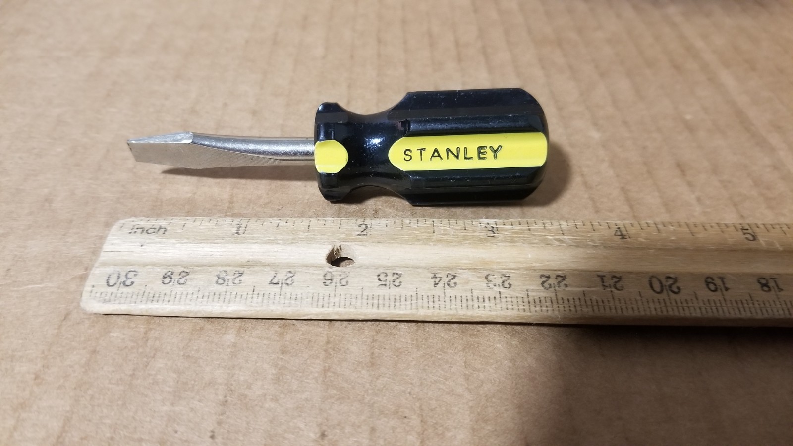 3PC Stanley Black & Yellow 2-Flat/Slotted 1-Phillips Screwdriver VGC