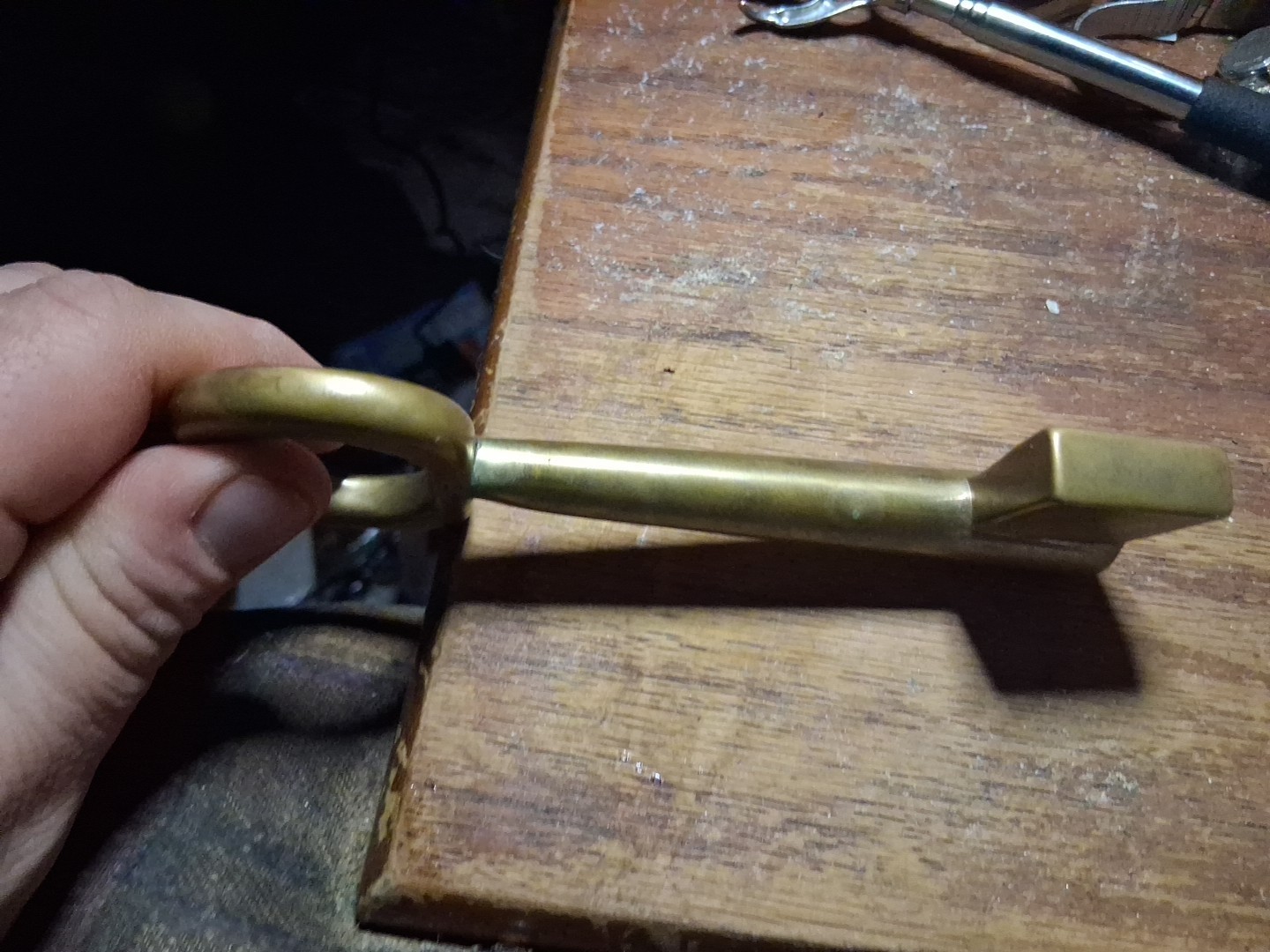 Large 5 1/2 Inch Brass Key