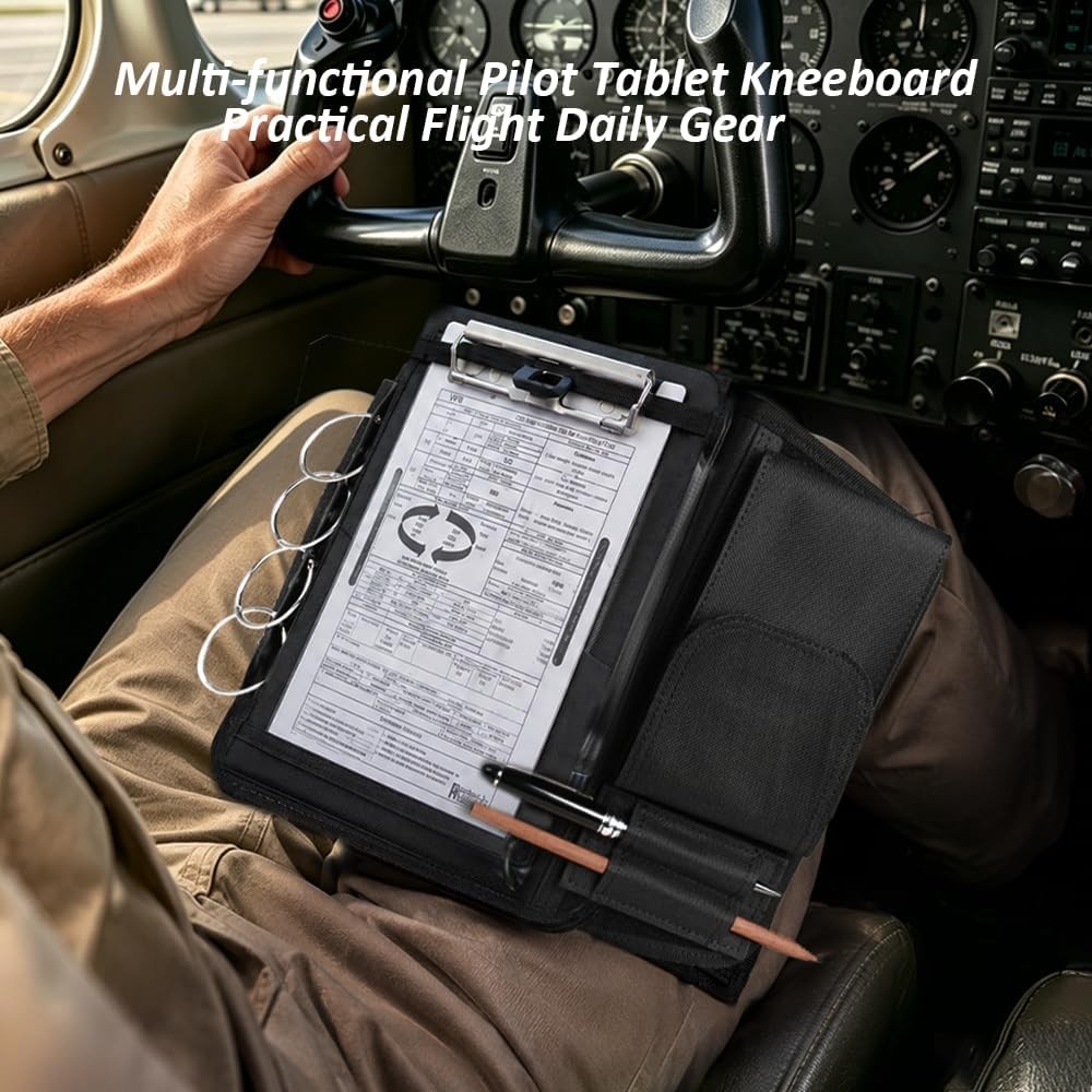Pilot Kneeboard, Includes Aluminum Clipboard. Fits iPad Pro 9.7″, 10.5″, 11″,…