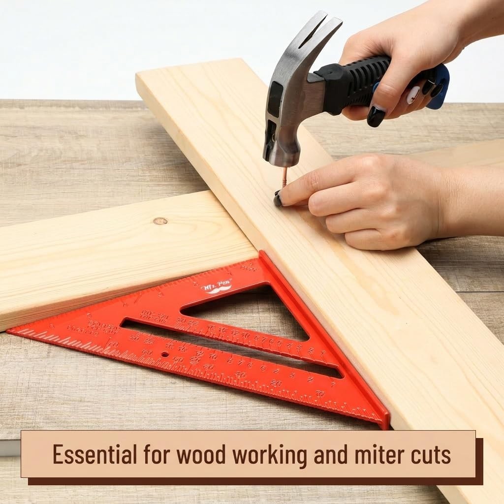 Professional Measuring Tools: 7″ & 12″ Carpenter Square Set for Accurate Layout