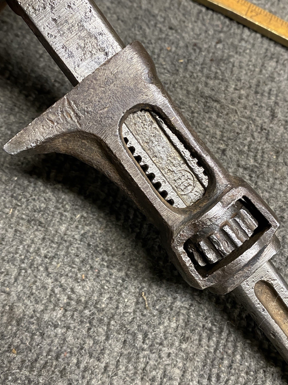 International Harvester IHC 1E 9″ Adjustable Monkey Wrench, Plow Wrench