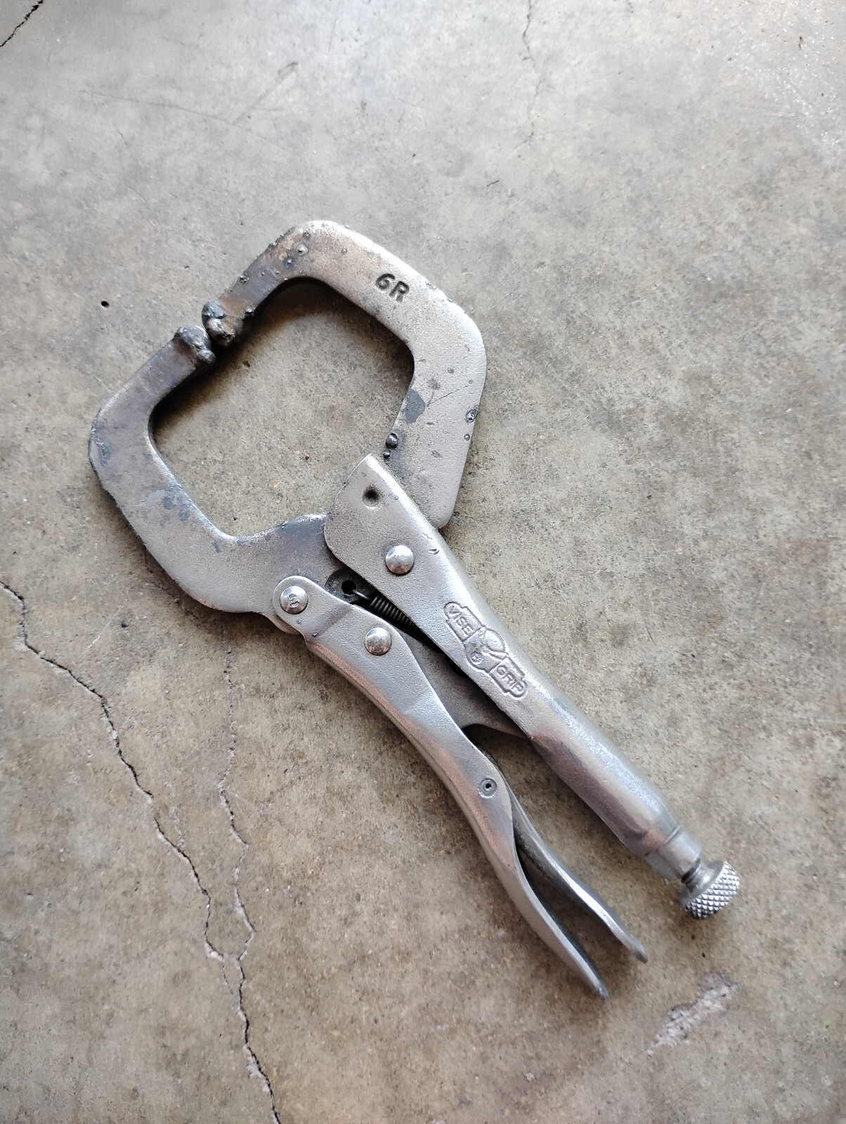 Vintage Petersen Dewitt Vise-Grip 6R Welders 6.5″ C-Clamp Pliers Made In USA
