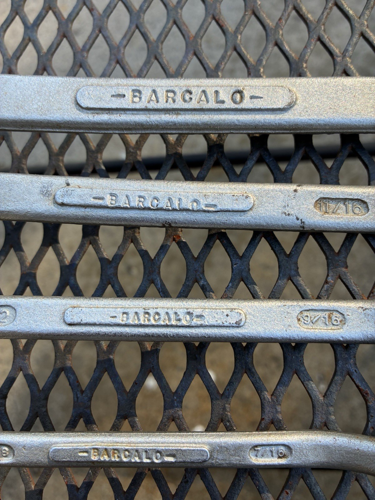 Vintage Barcalo Box End 4pc Wrench Set With Clip 3/8” to 7/8”, Made In USA
