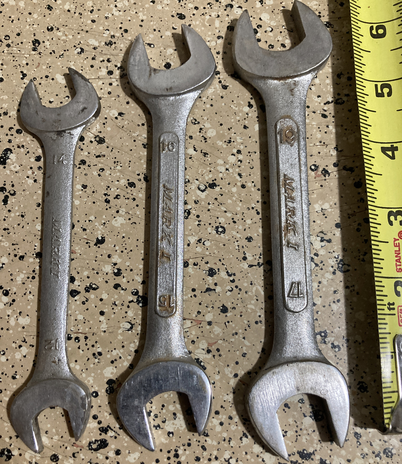 LOT 3 MARK I WRENCHES Open End 12MM 14MM 15MM 16MM 17MM 19MM DROP FORGED JAPAN