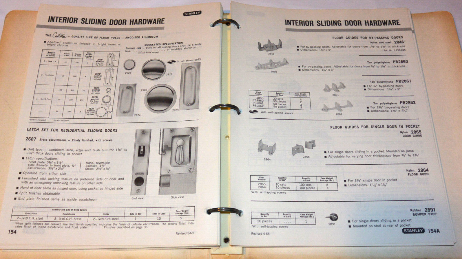 VTG 1970 STANLEY ARCHITECTURAL HARDWARE CATALOG! HINGES/PULLS/LATCHES/300+ PAGES