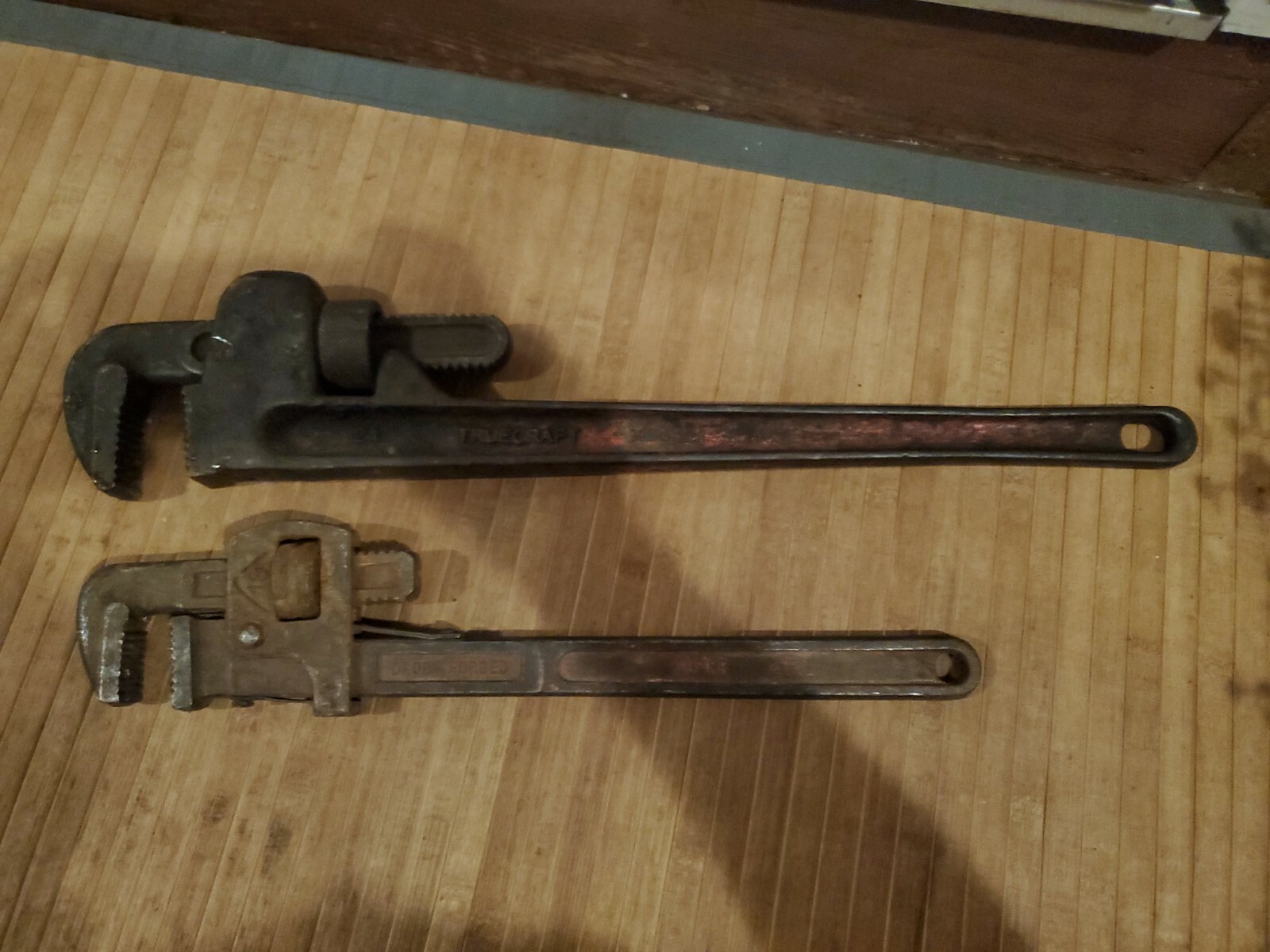 Vintage – 18 inch pipe wrench Super Ego & 24″ Truecraft Japan Heavy Duty