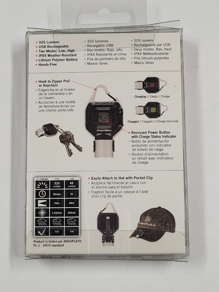 73302 STREAMLIGHT POCKET MATE® USB 325 LUMEN POCKET LIGHT – BLUE – BRAND NEW