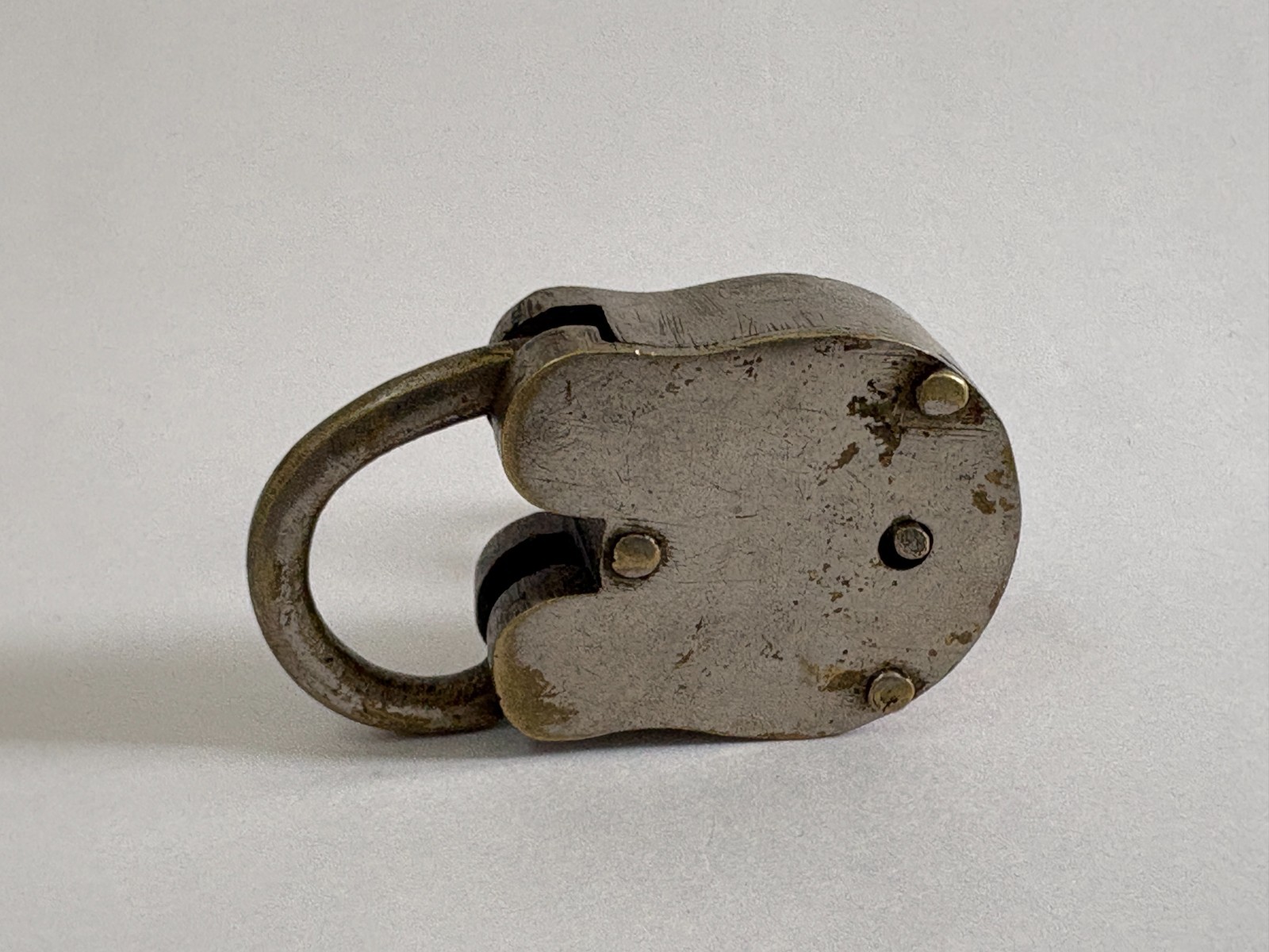 Vintage Brass Padlock with Original Key Rustic Collectible Lock Handmade Chopps