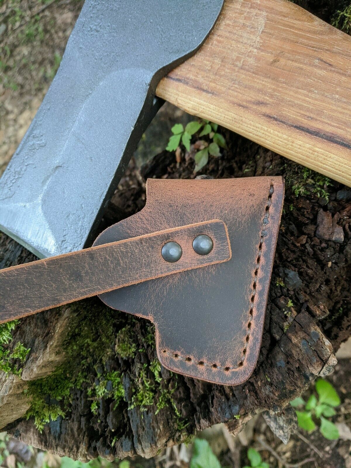 Hults Bruk Bjork Splitting Axe Buffalo Leather Sheath Mask (Axe NOT Included)