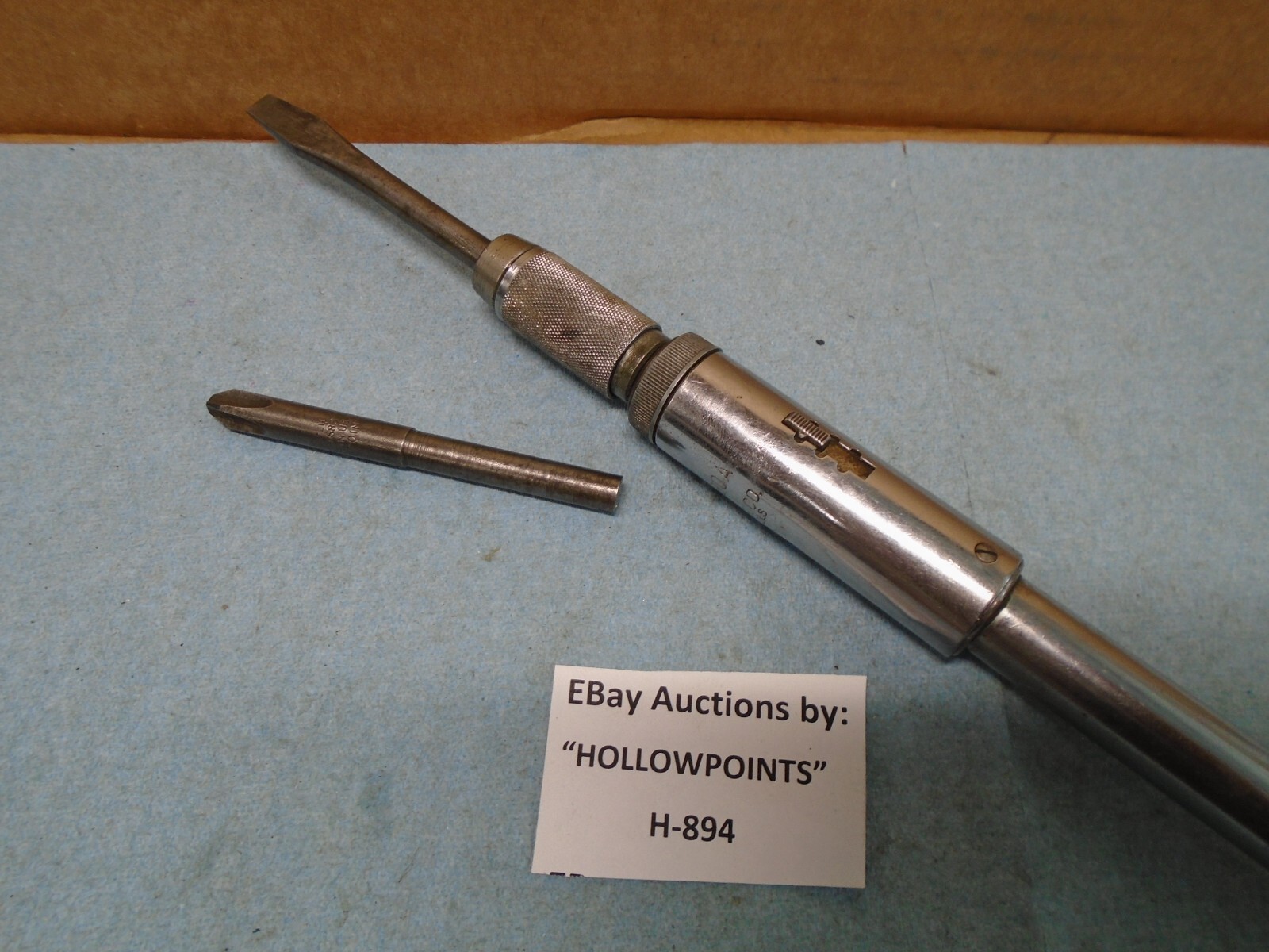 Yankee No. 130A North Bros. Mfg Push Screwdriver 17-1/2″ Long Tool w/ 2 Bit H894