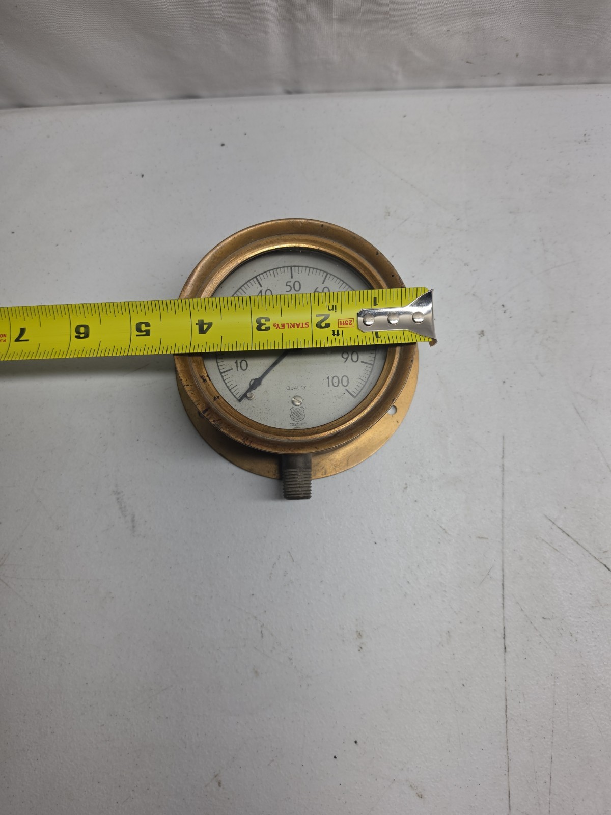 Antique Ashcroft 100 psi Pressure Steam Heating Gauge STEAMPUNK