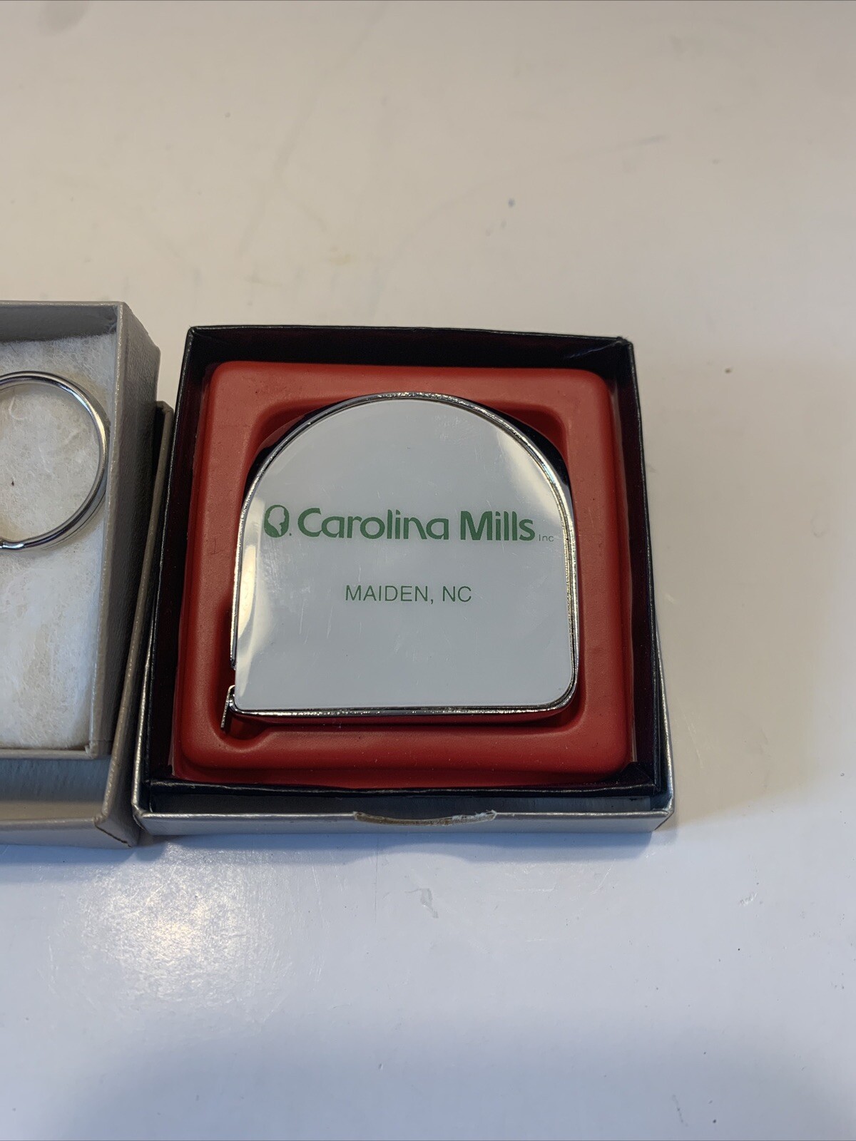 Vintage Carolina Mills Maiden, NC 96” Lufkin Tape Measure And Key Chain