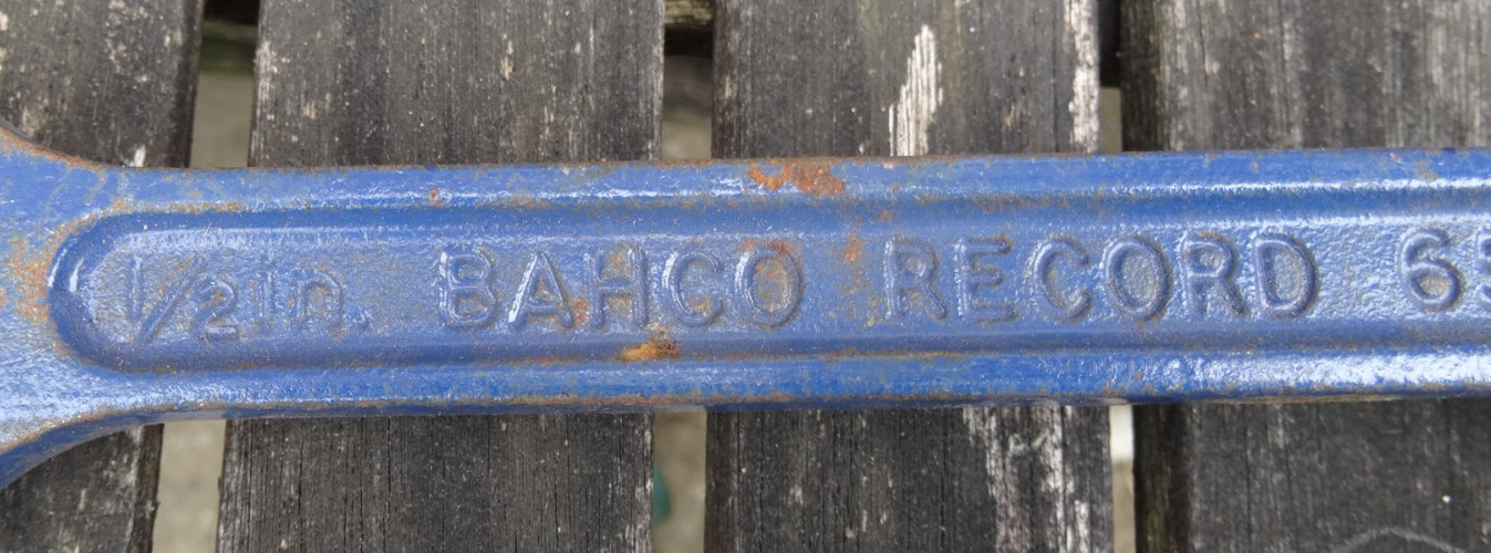 BAHCO RECORD 6552 WRENCH 1/2in ,3/4in made in England