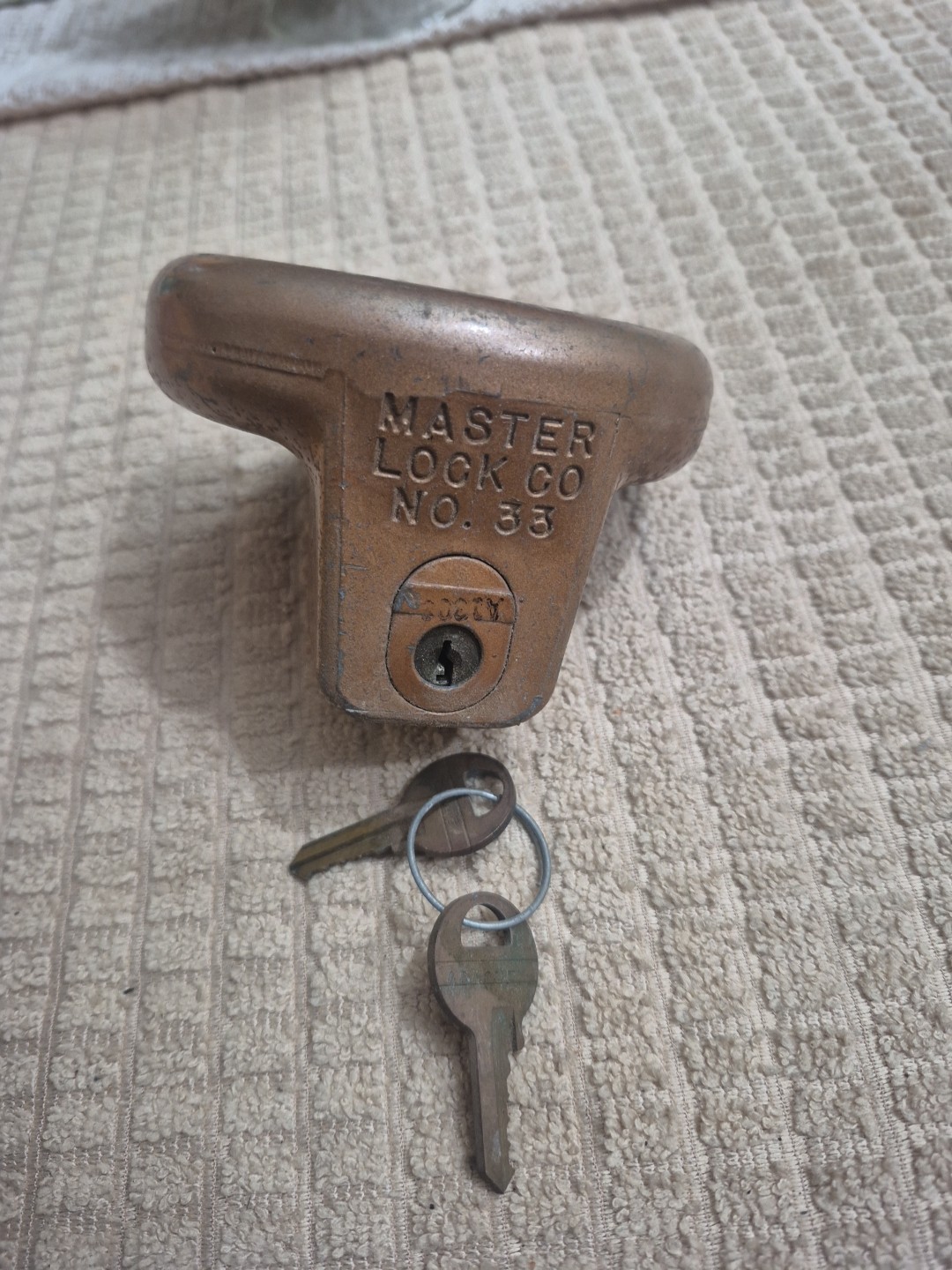 Master Lock Co. No. 33 Hitch Lock, Boat Trailer, Acme Fulton Ideal Most 1 7/8”