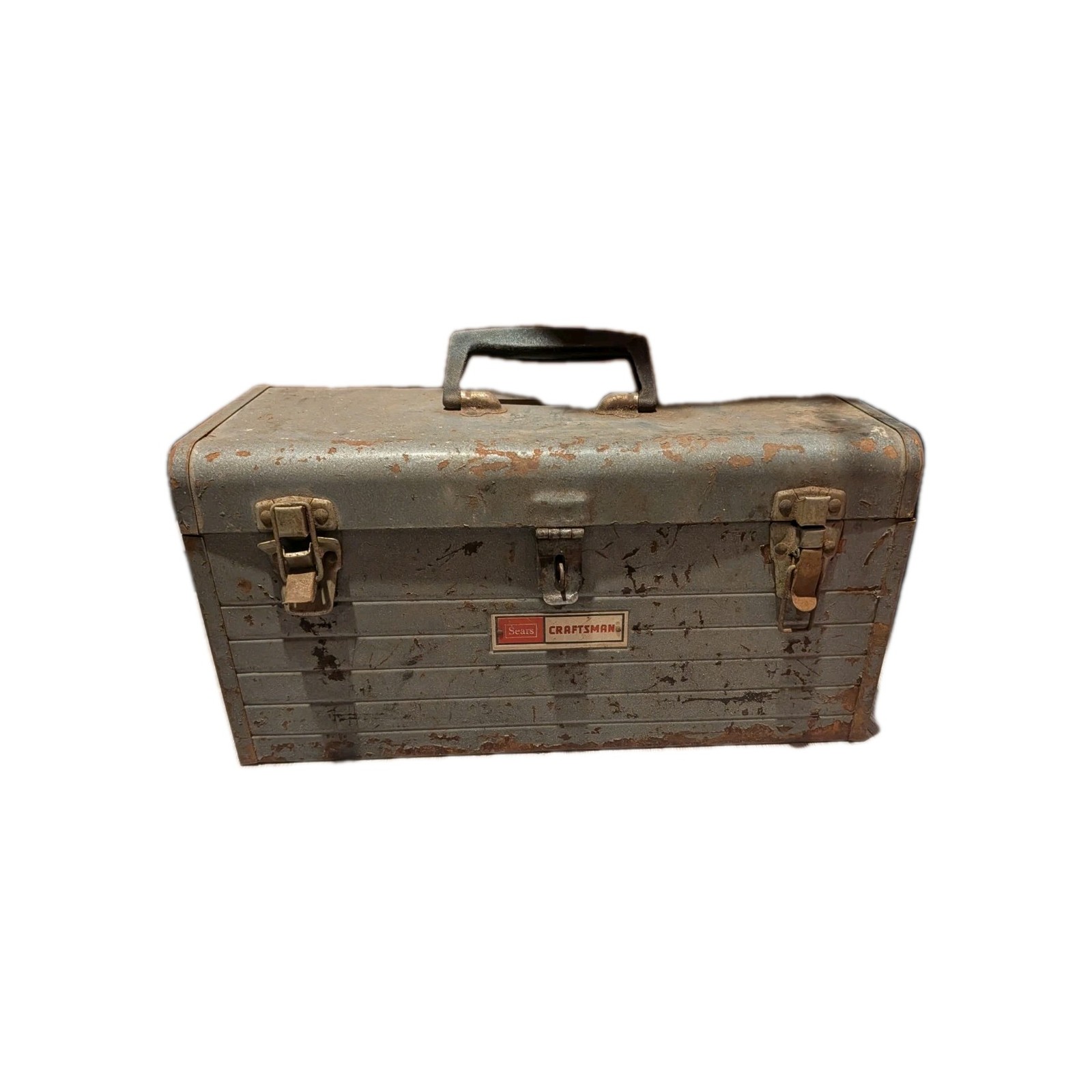 Vintage Sears Craftsman 6500 Metal Tool Box No Tray 18x8x9 1960s Rusty