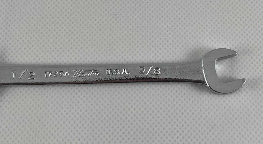 Martin 1723A Open End Wrench 1/2 x 3/8” Vintage