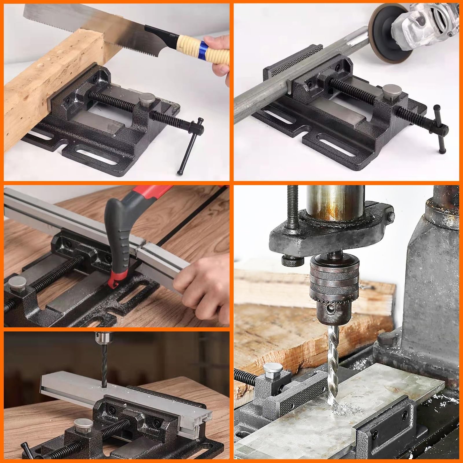 MYTEC Heavy Duty Vice for Drill Press, 5.0″ Black, Quick Release Workbench In…