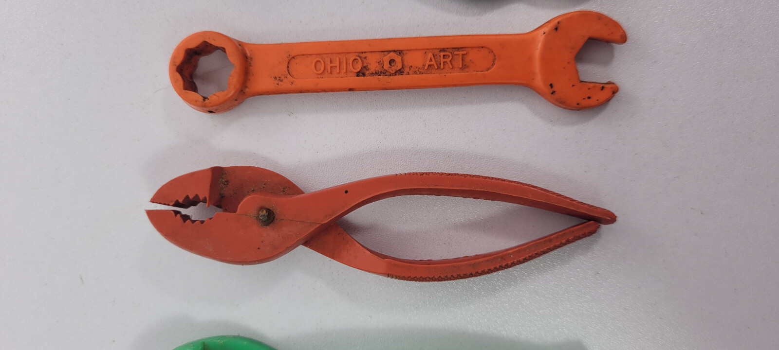 Wrench Pliers Rubber Plastic Tools lot Ohio Art Rare Vintage