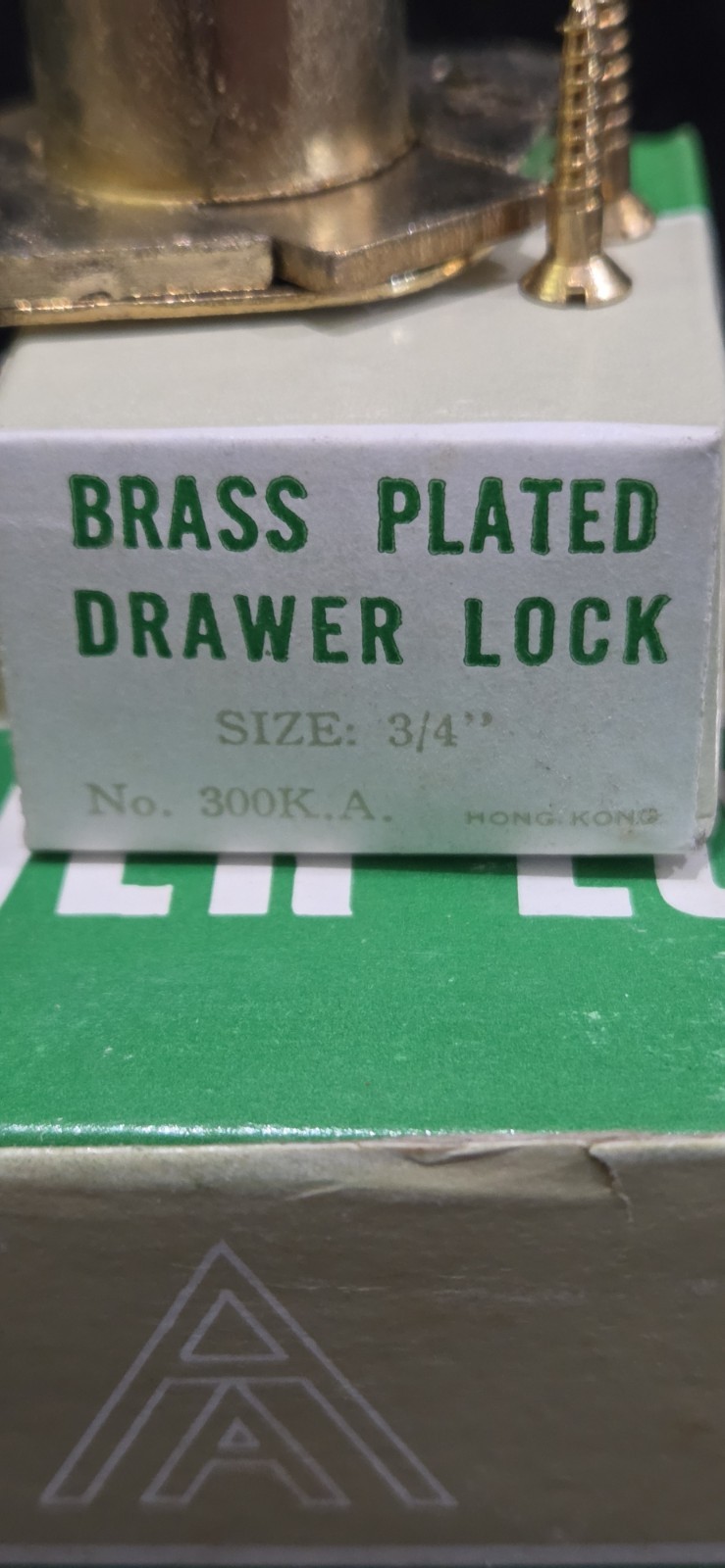 lot of 12 VTG NOS Advanced Security 3/4″ Brass Drawer Locks w/ Keys No.300KA@133