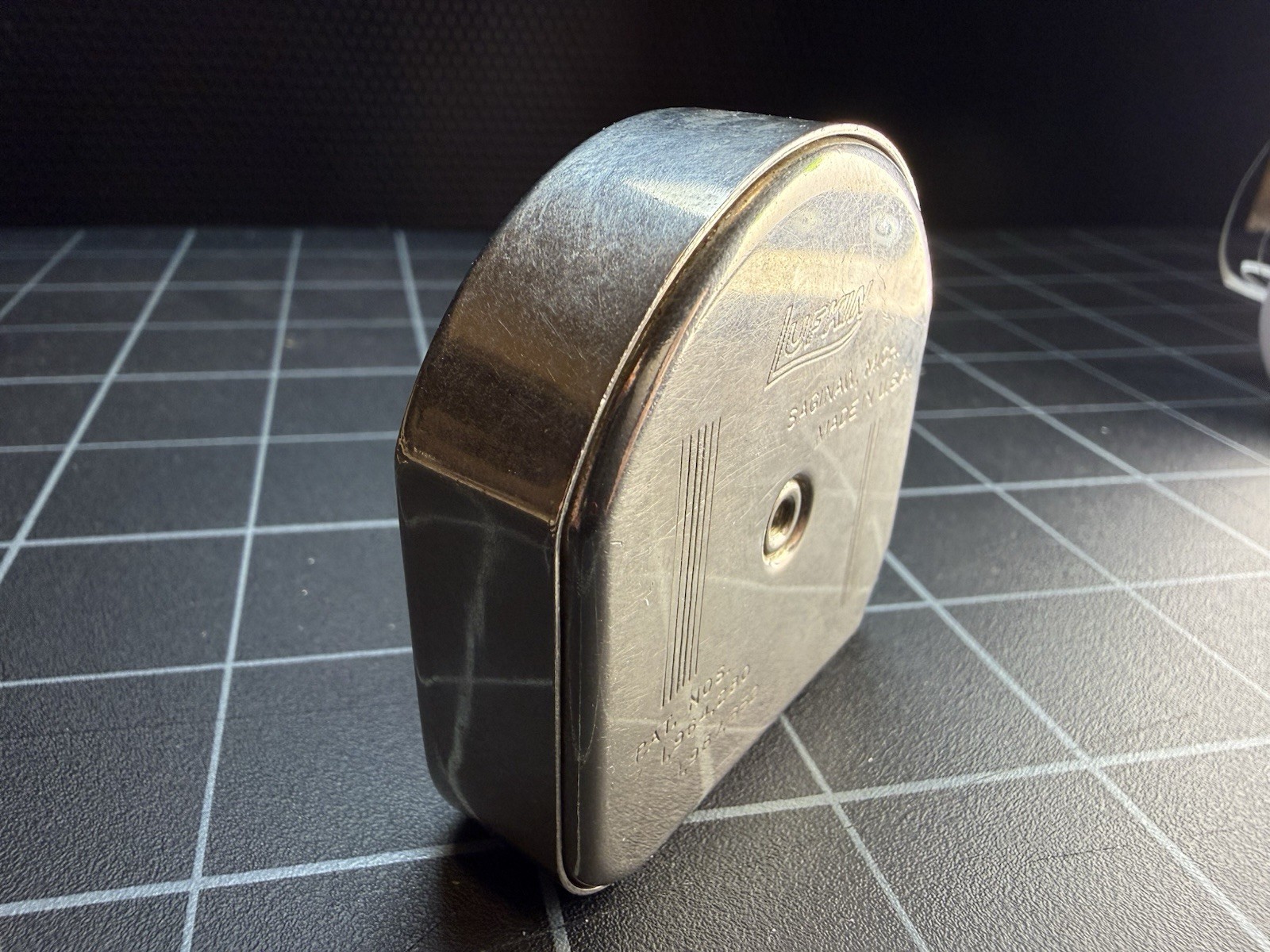 Vintage Lufkin Chrome Clad Tape Measure Made in USA Saginaw MI Pat. 1964280