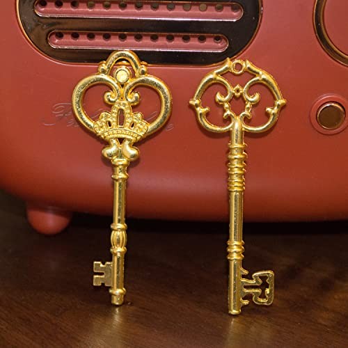 Extra Large Antique Skeleton Keys for Wedding Decoration Favor 20pcs Gold Keys