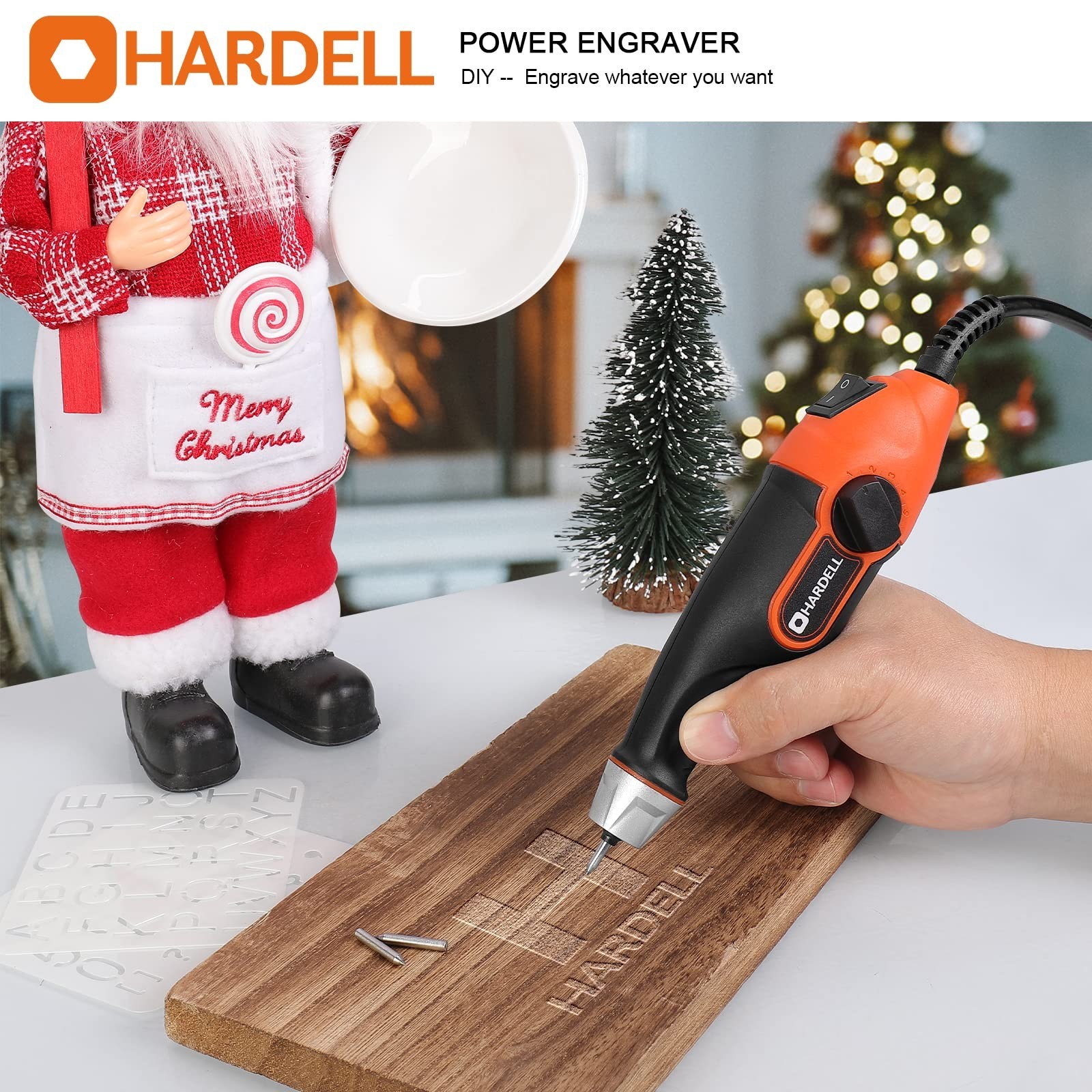 HARDELL 24W Engraving Pen, 5-Speed, Tungsten Carbide Bits, Soft Handle | Incl…