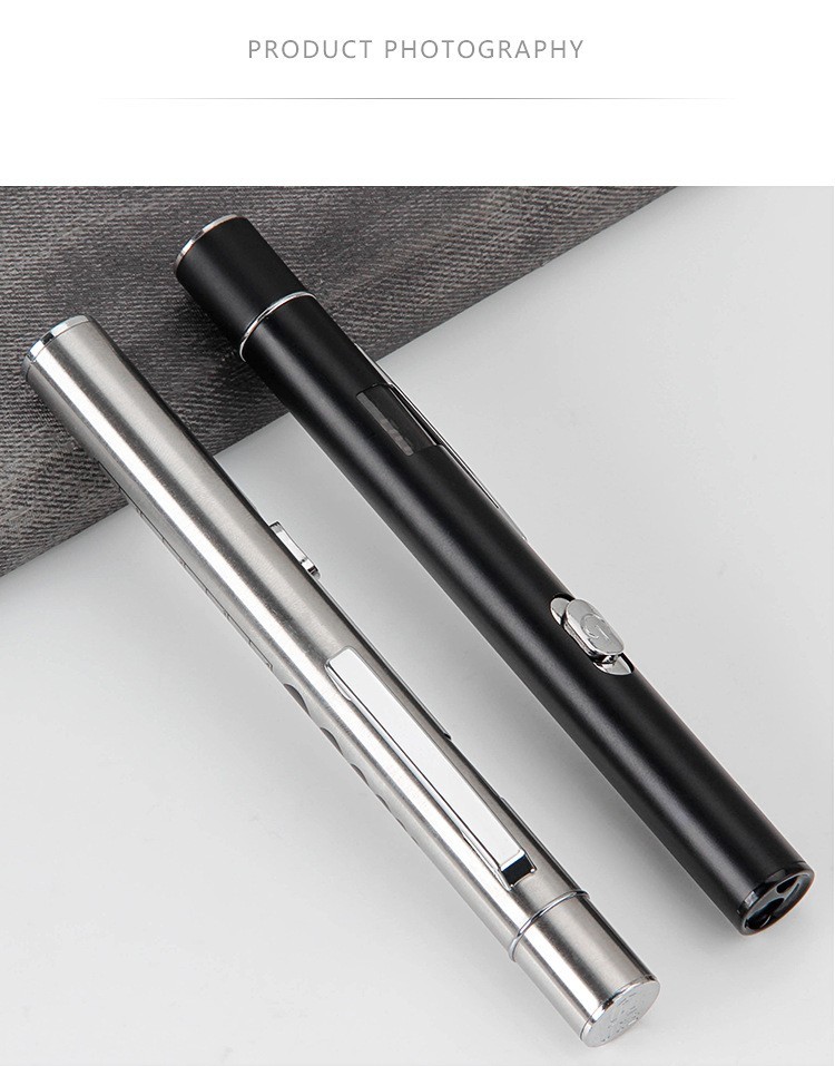 2 Pcs Pen Light with Pupil Gauge LED Penlight for Nurses Doctors Nursing Student