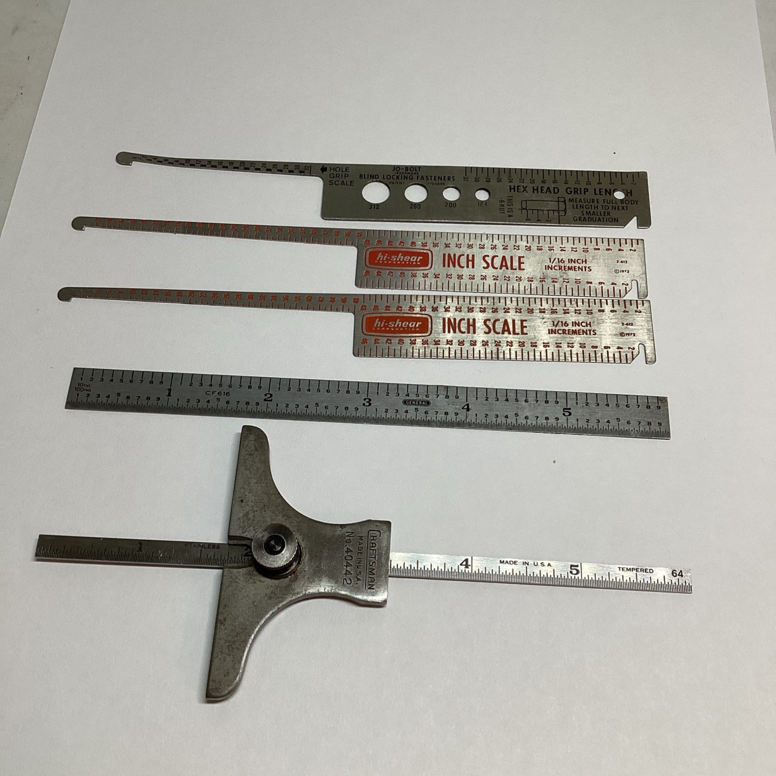 Five Vintage Precision Measuring Tools. Craftsman 40442., General