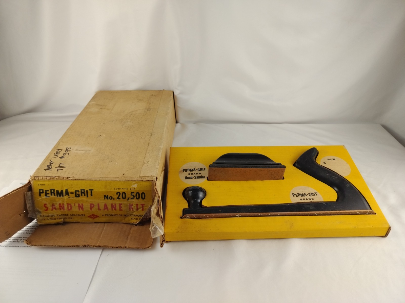 Vintage Skil Brand Perma Grit Tungsten Carbide Sand And Plane Kit 19918.