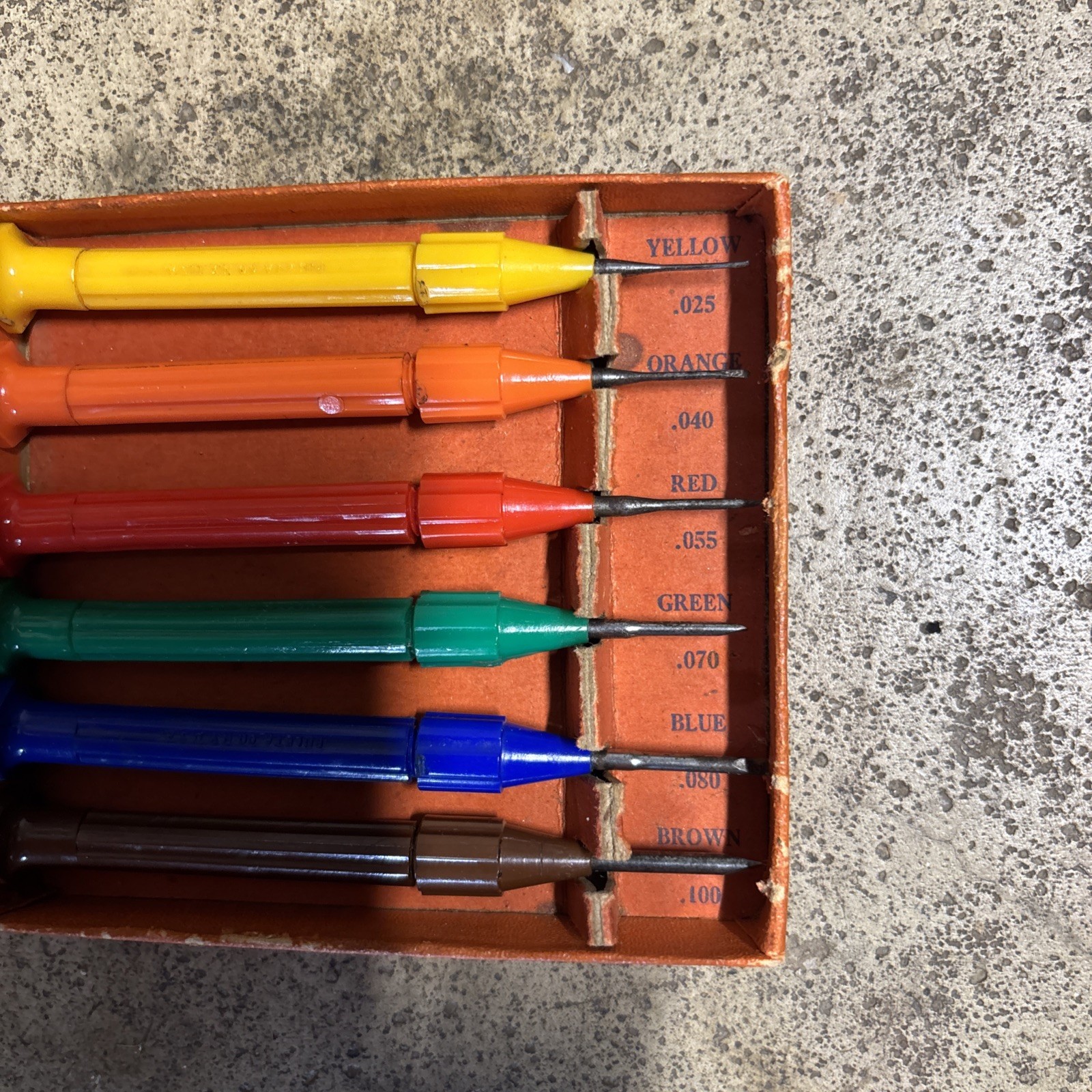 VTG Ruleta USA NY Jeweler’s ScrewDriver Set jewelry watch glasses repair Box IV