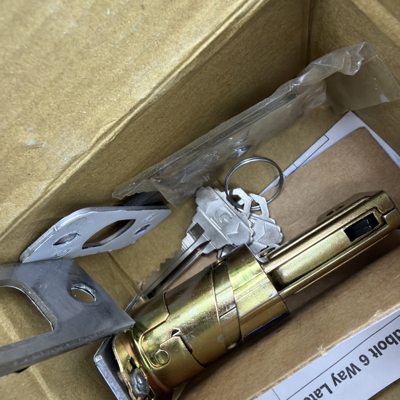 General Lock Single Cylinder Deadlock, US26D Satin Chrome 6-Way Adjustable Latch