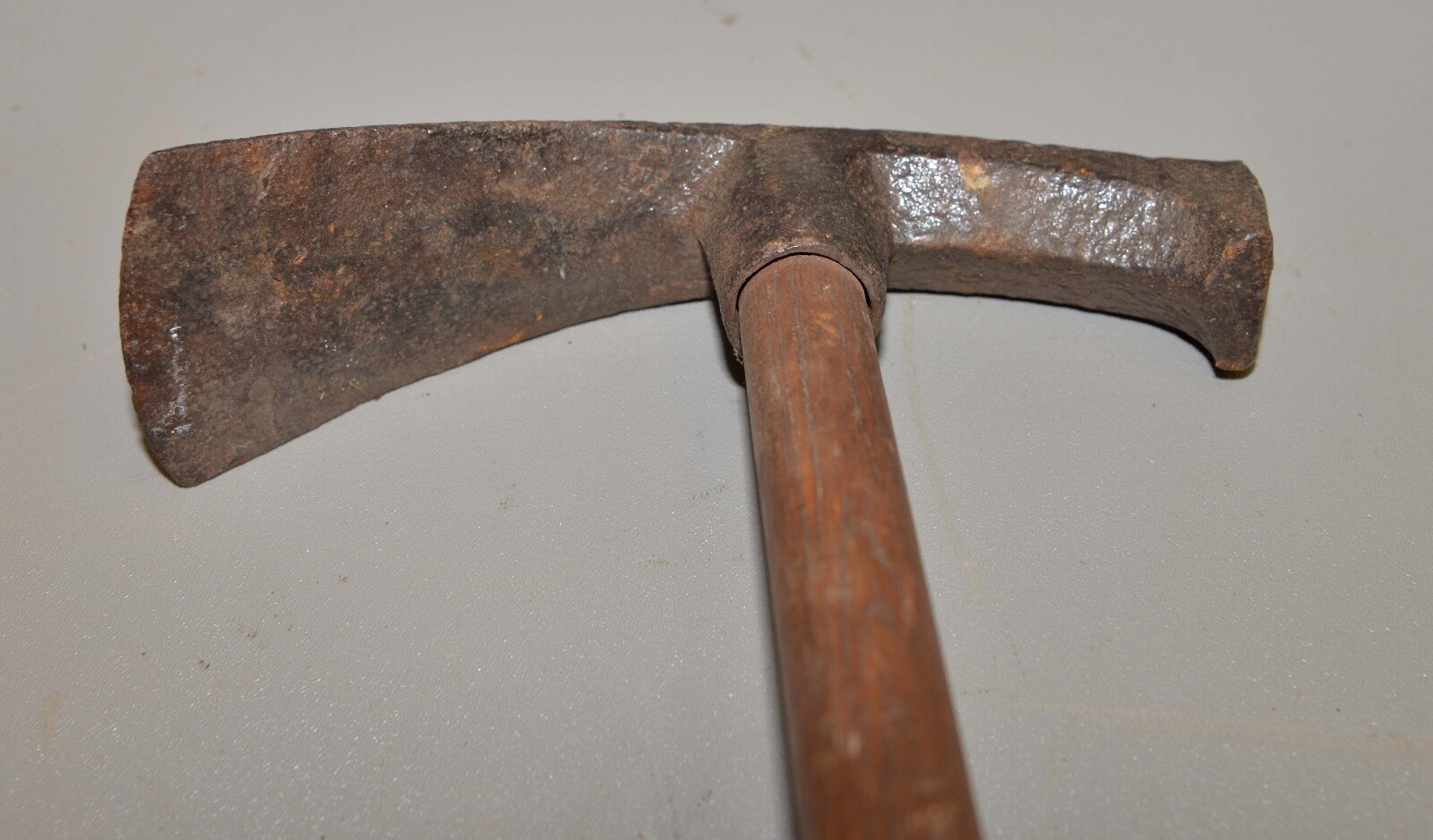 2 rusted cooper tools adze hammer half hatchet axe collectible antique tool lot