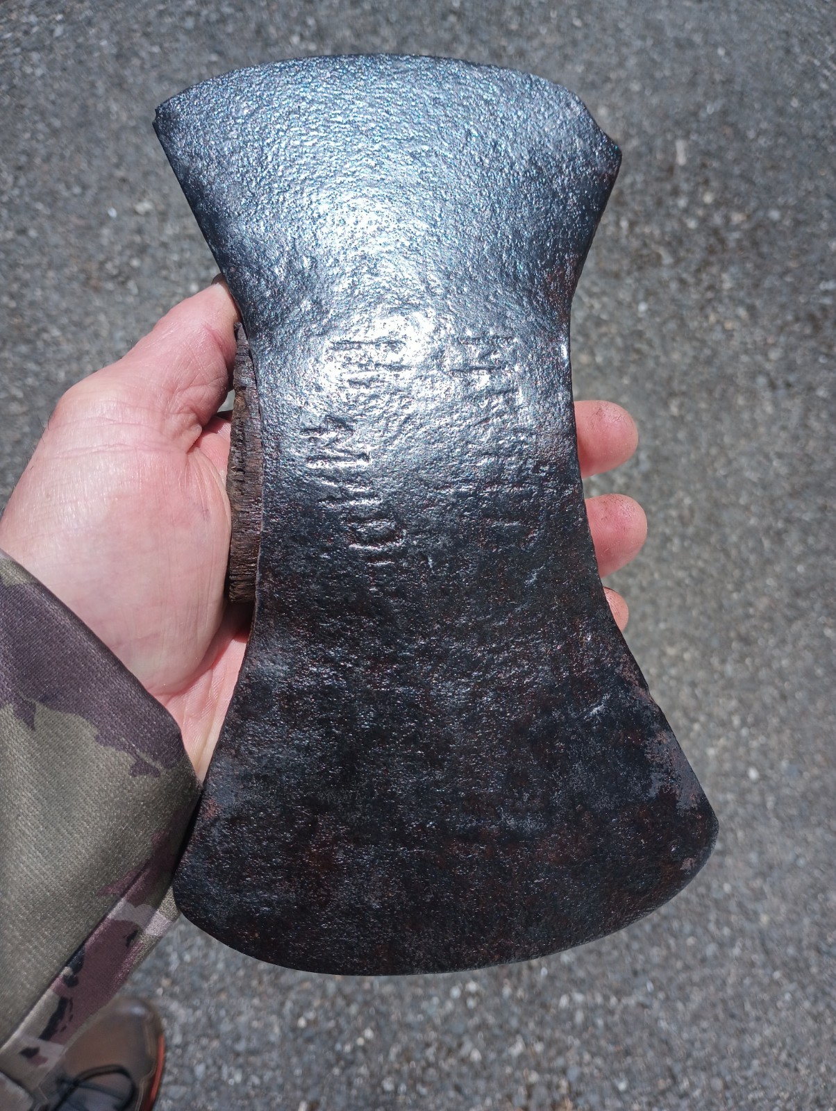 MWH Co Hand Made Double Bit Axe Head Vintage Original Collectible Tool 3.36 Lbs.