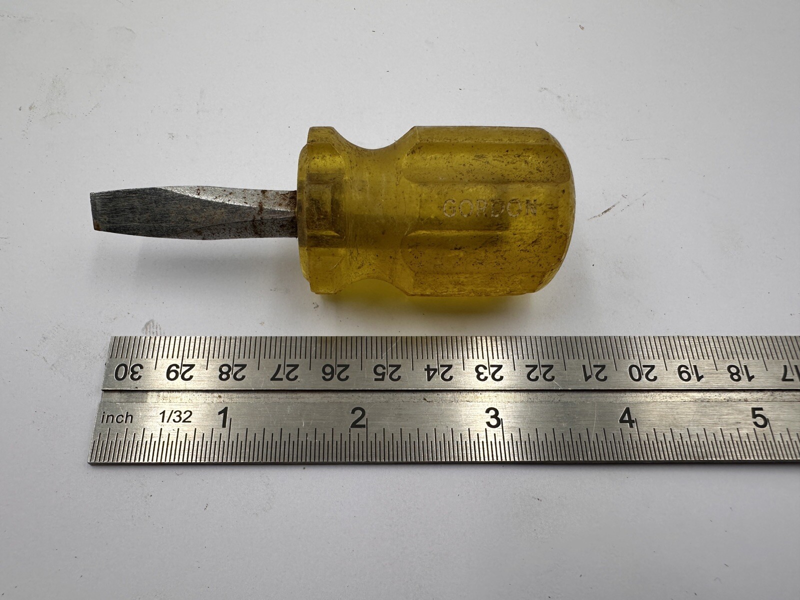 Vintage Gordon Sheffield 3” Square Shank Flat Head Stubby Screwdriver Heavy Duty