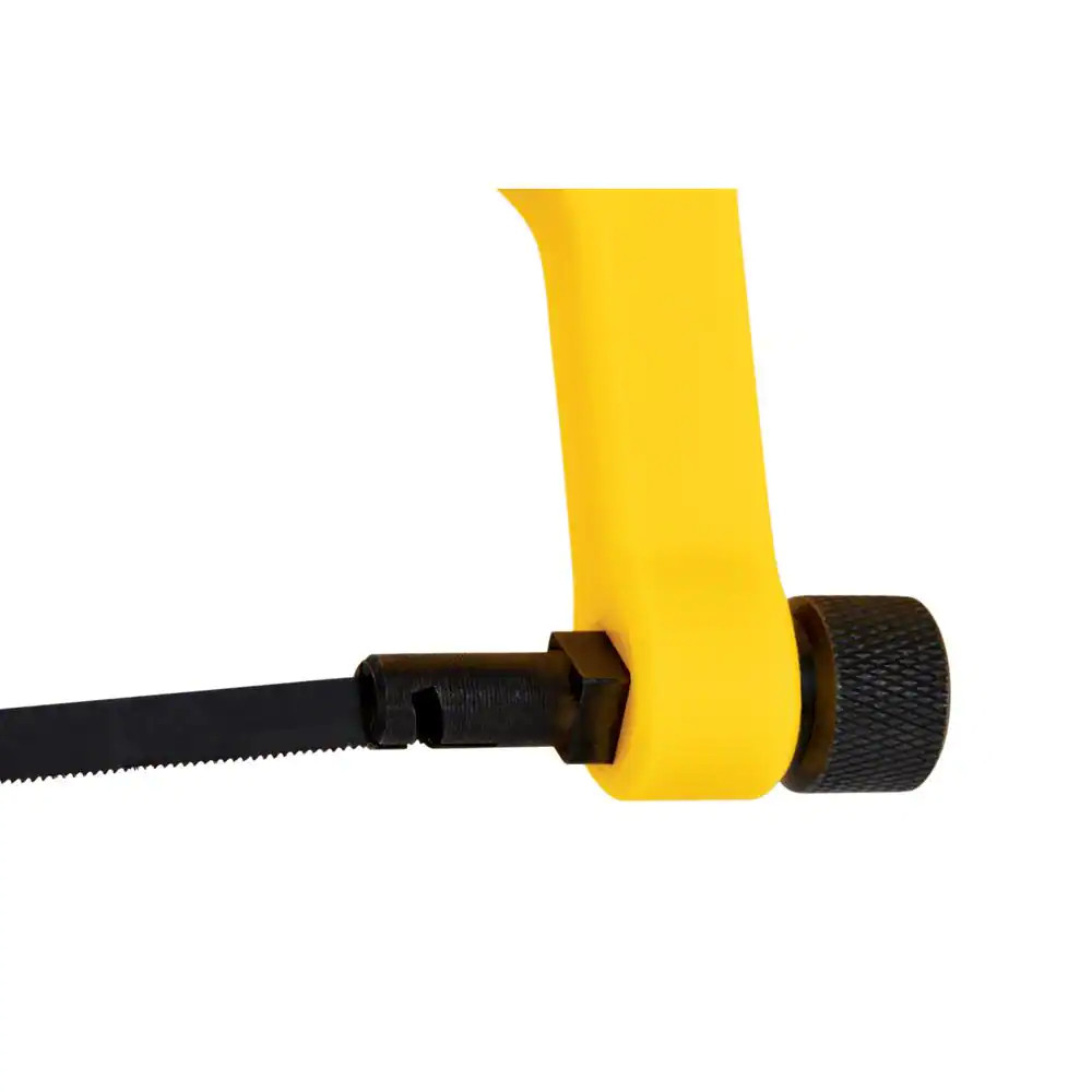 6 In. Hack Saw | Black/yellow Compact Metal Design Stanley Frame