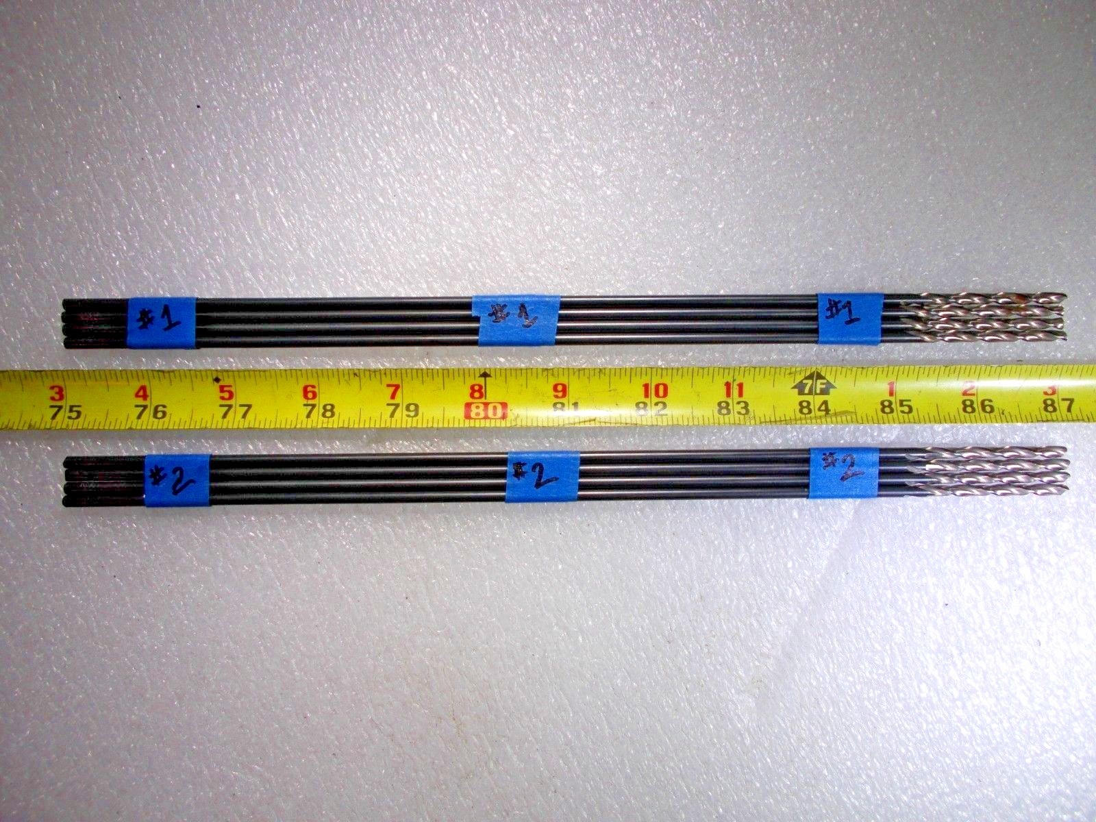 SHARP ATM USA MADE #24 0.152″ DIA X 12″ LG HSS AIRCRAFT EXTENSION DRILL BIT 4 Pc