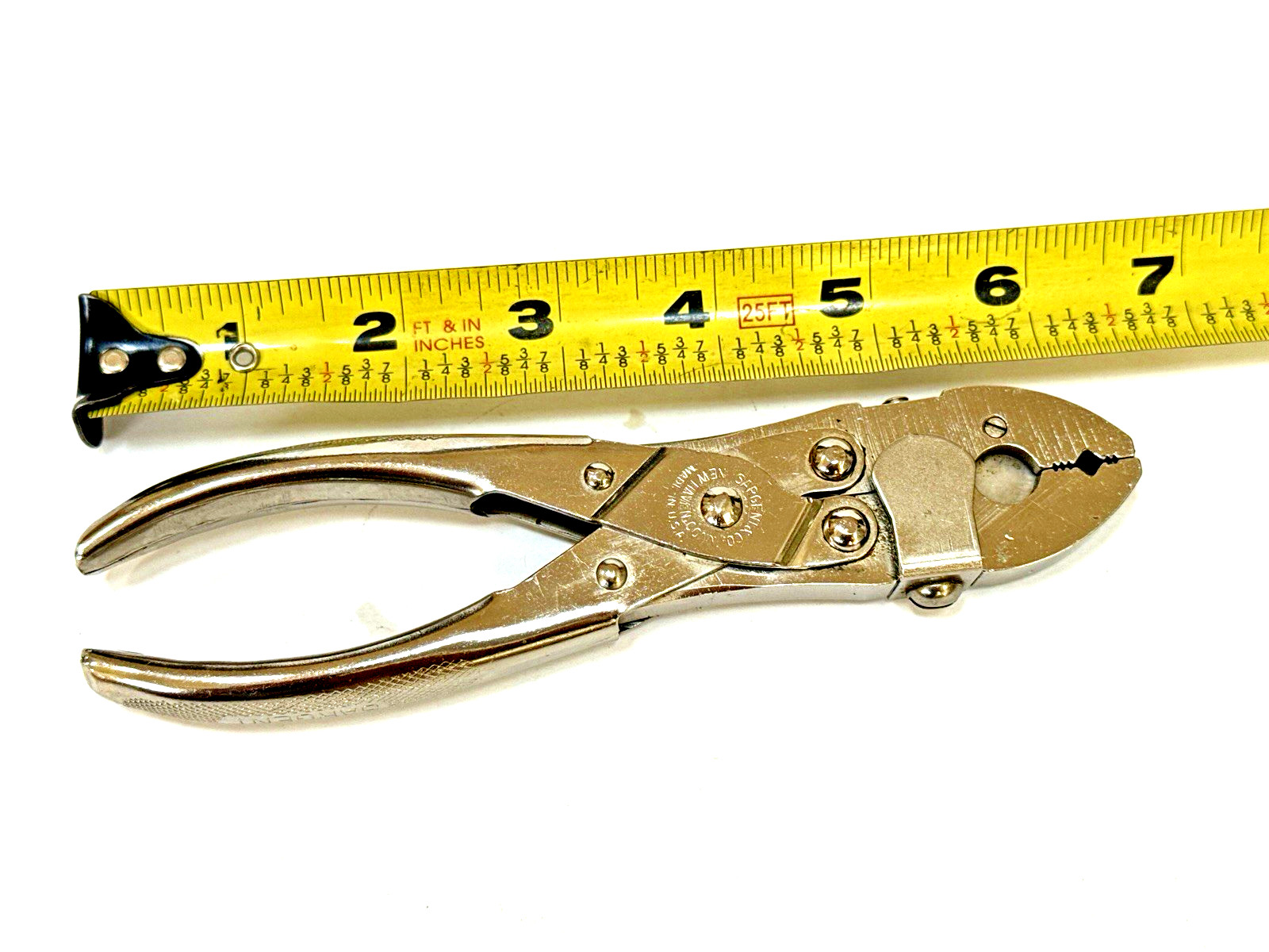 BERNARD SARGENT Parallel Jaws PLIERS Leather Hole Punch Crimper New Haven CT USA