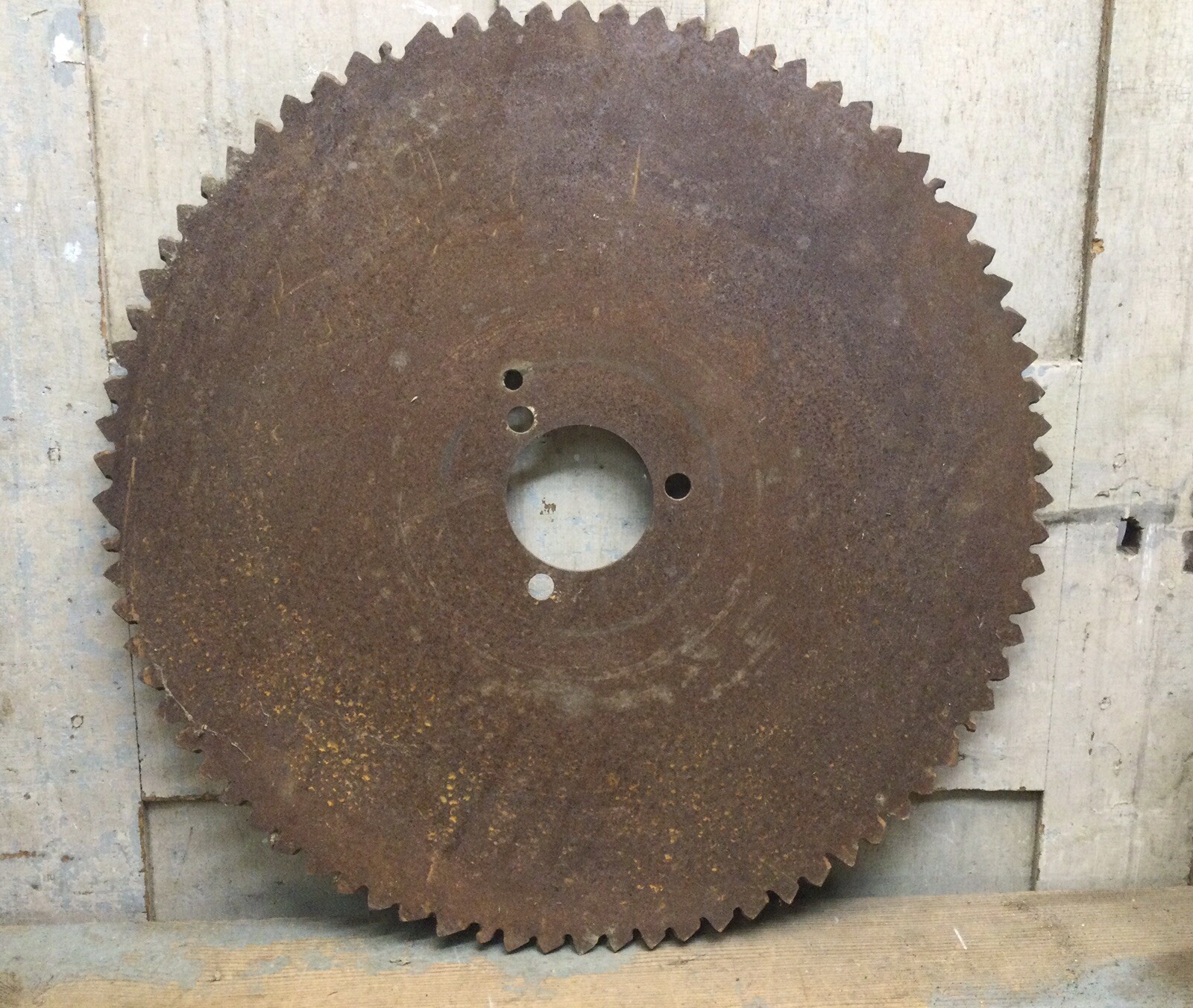Vintage Sawmill Buzz Saw Blade 19 1/4” Diameter 3” Center Hole Steampunk C