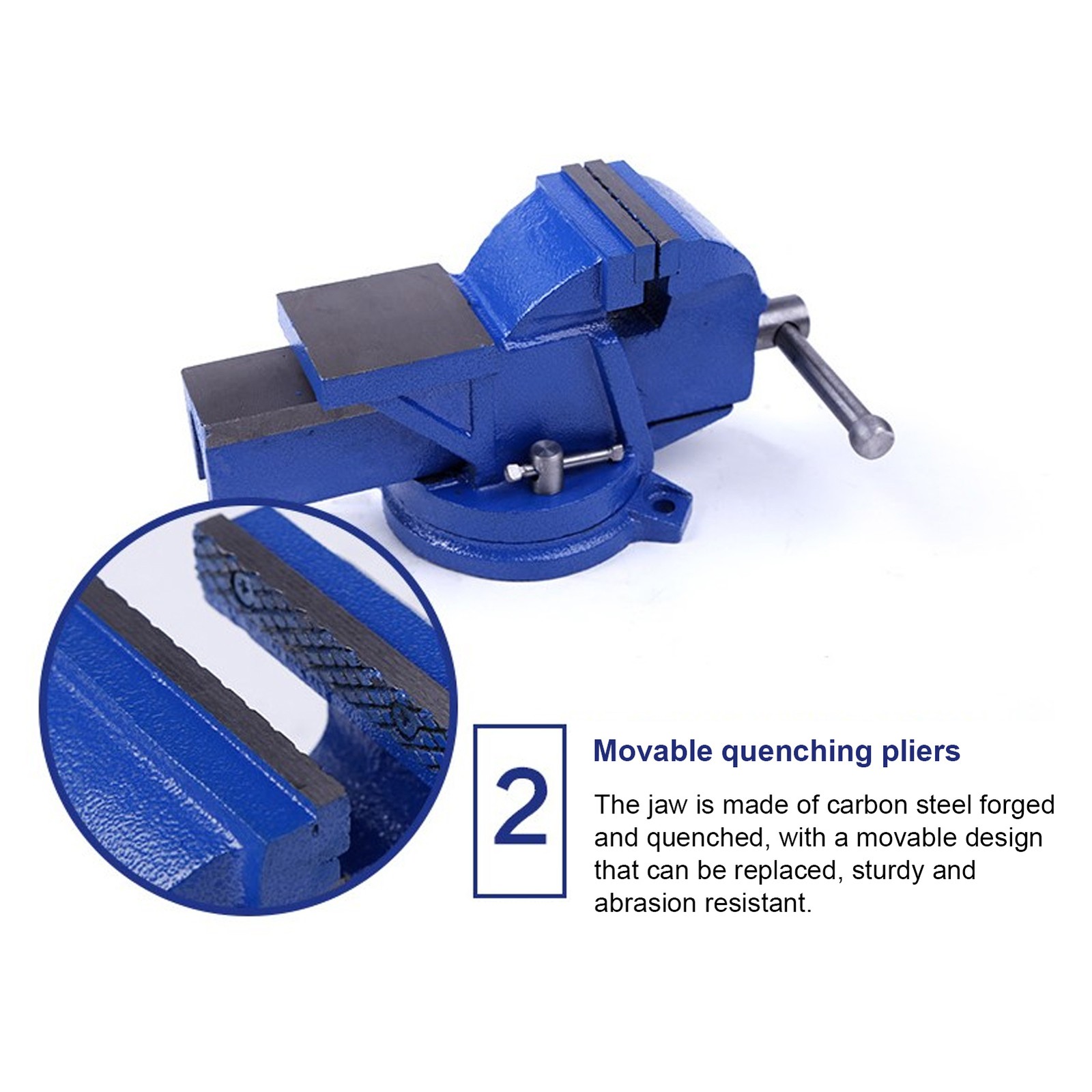 3″ Bench Vise With 360 Degree Base Heavy Duty Workbench Clamp Tool