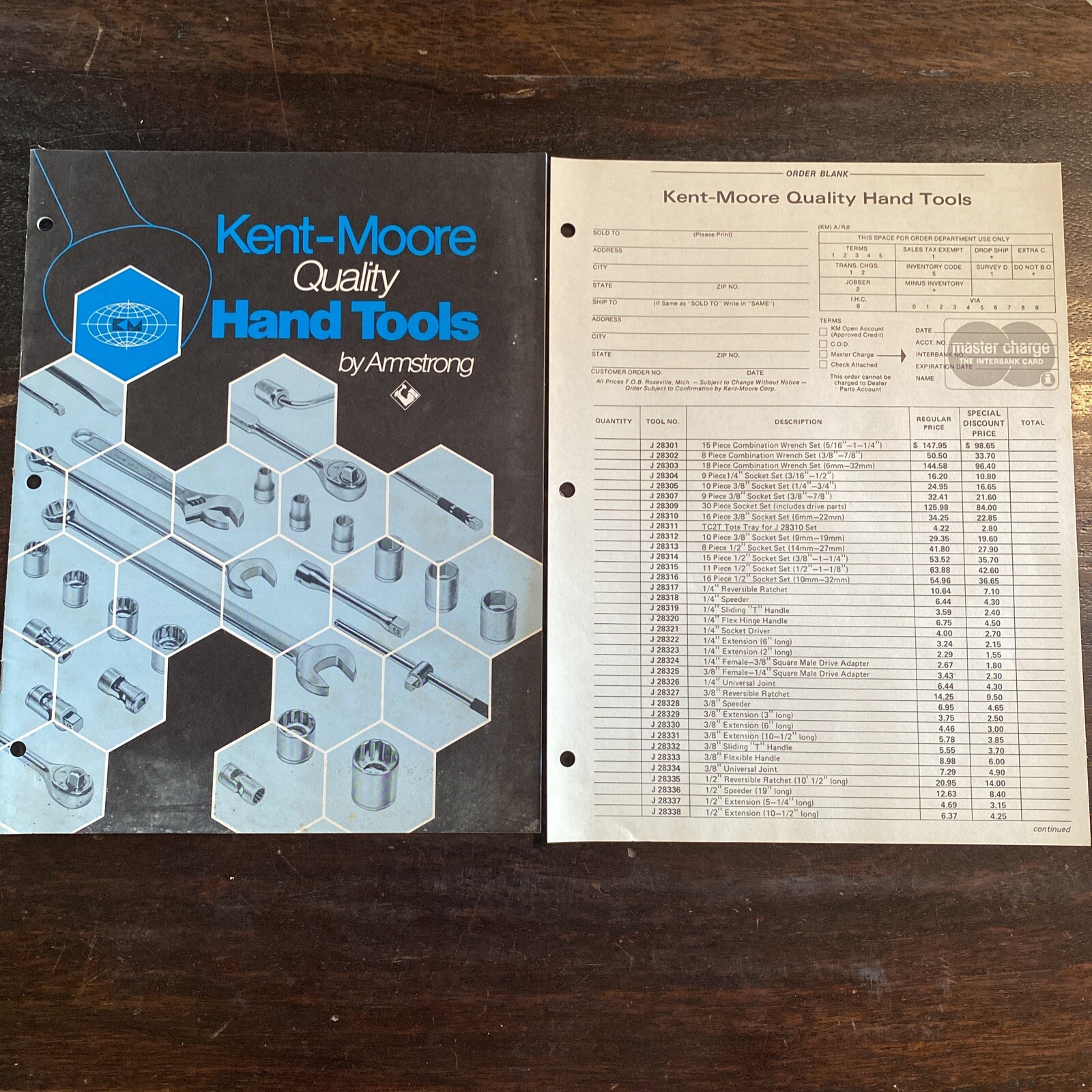 1982 Kent-Moore Hand Tools Catalog & Price Sheet