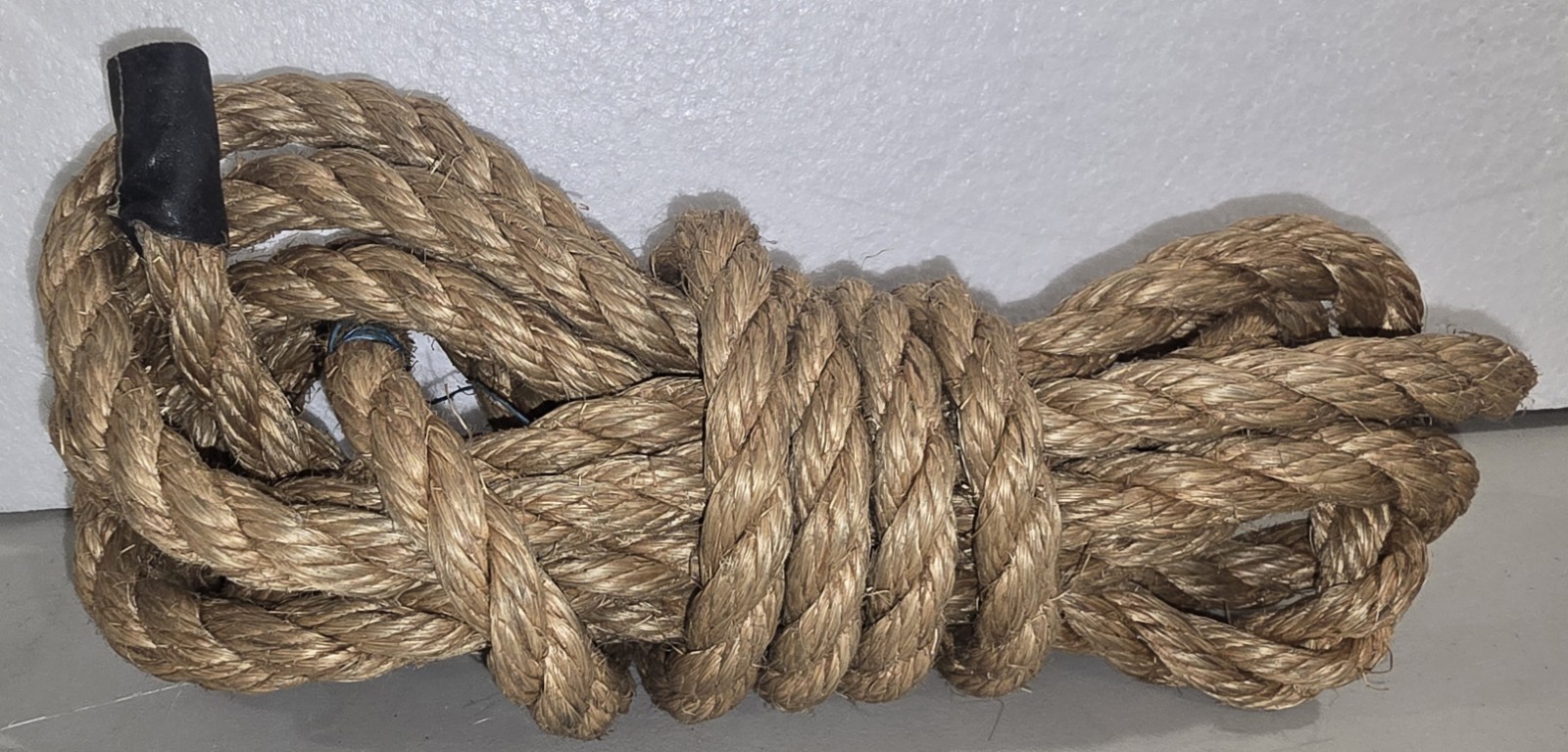 Upson Walton (UW) 5-PB Block Hook & Tackle Vintage Wooden Pulley w/ Rope