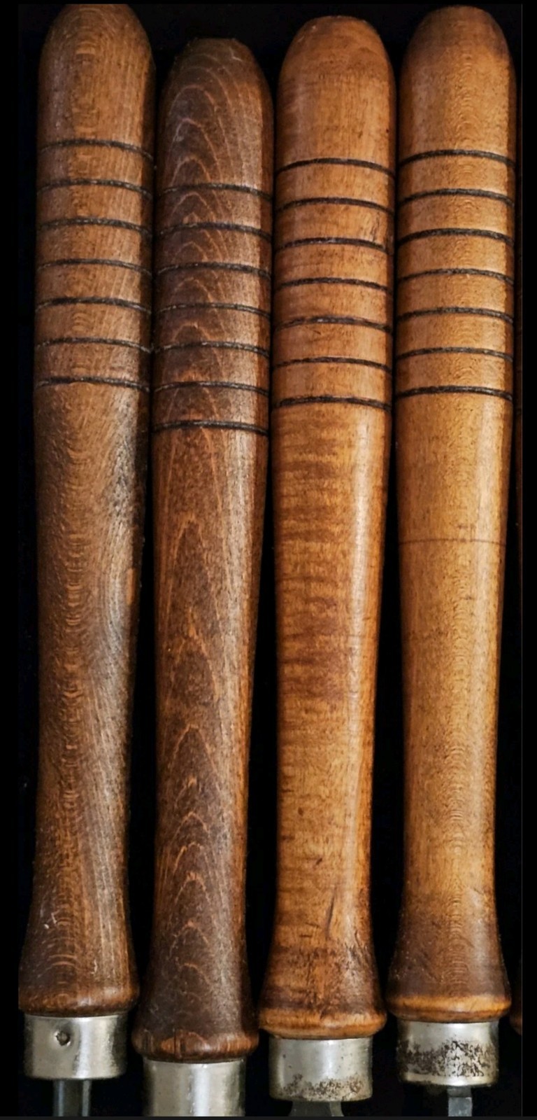 Set of 8 Vintage Craftsman High Speed Steel Wood Turning Chisels 14-15″ & Case